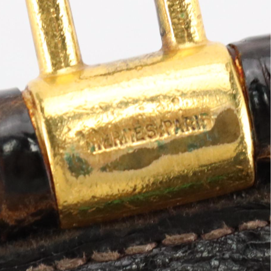 Hermès Palonnier Shoulder Bag in Brown Crocodile Leather, 1960's