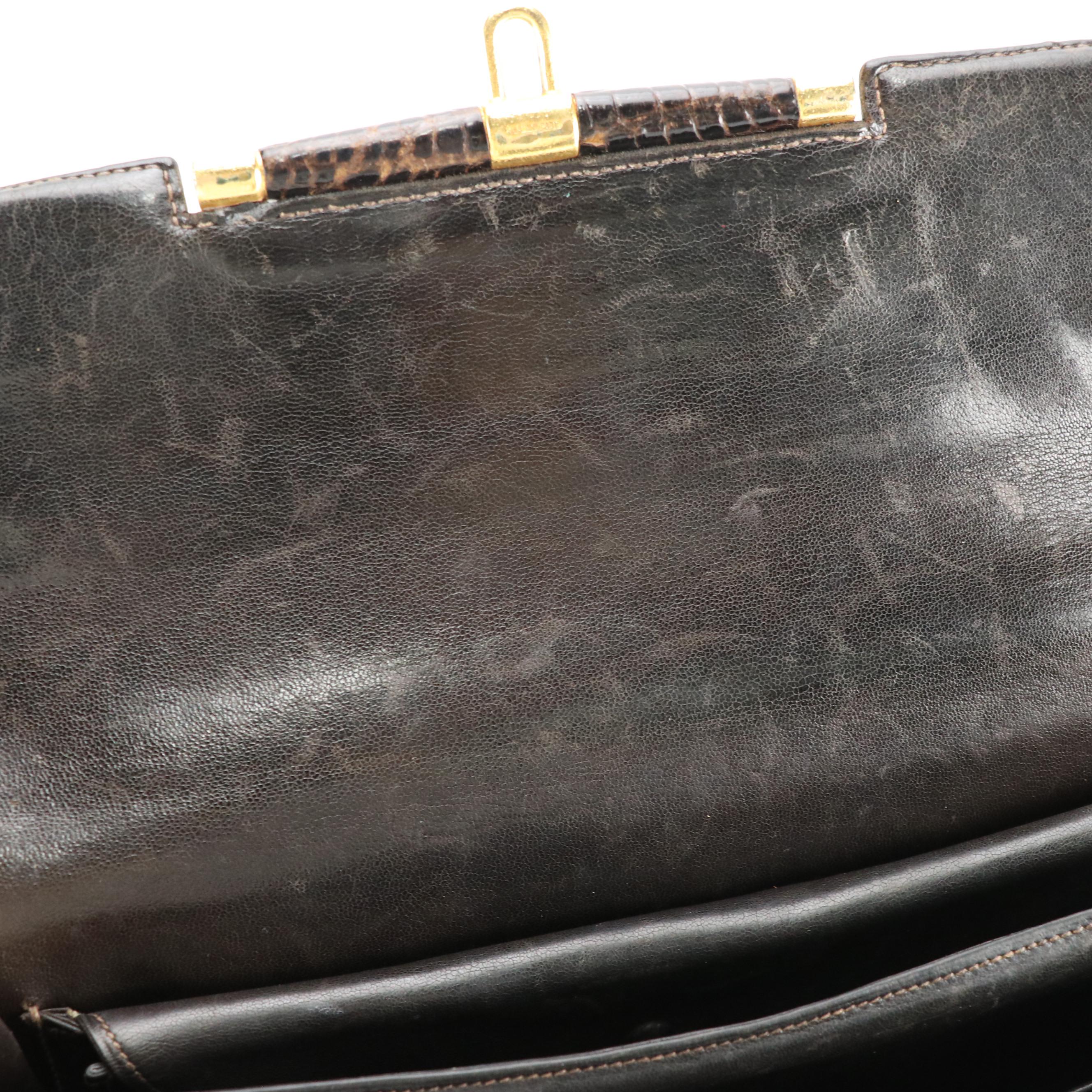 Hermès Palonnier Shoulder Bag in Brown Crocodile Leather, 1960's