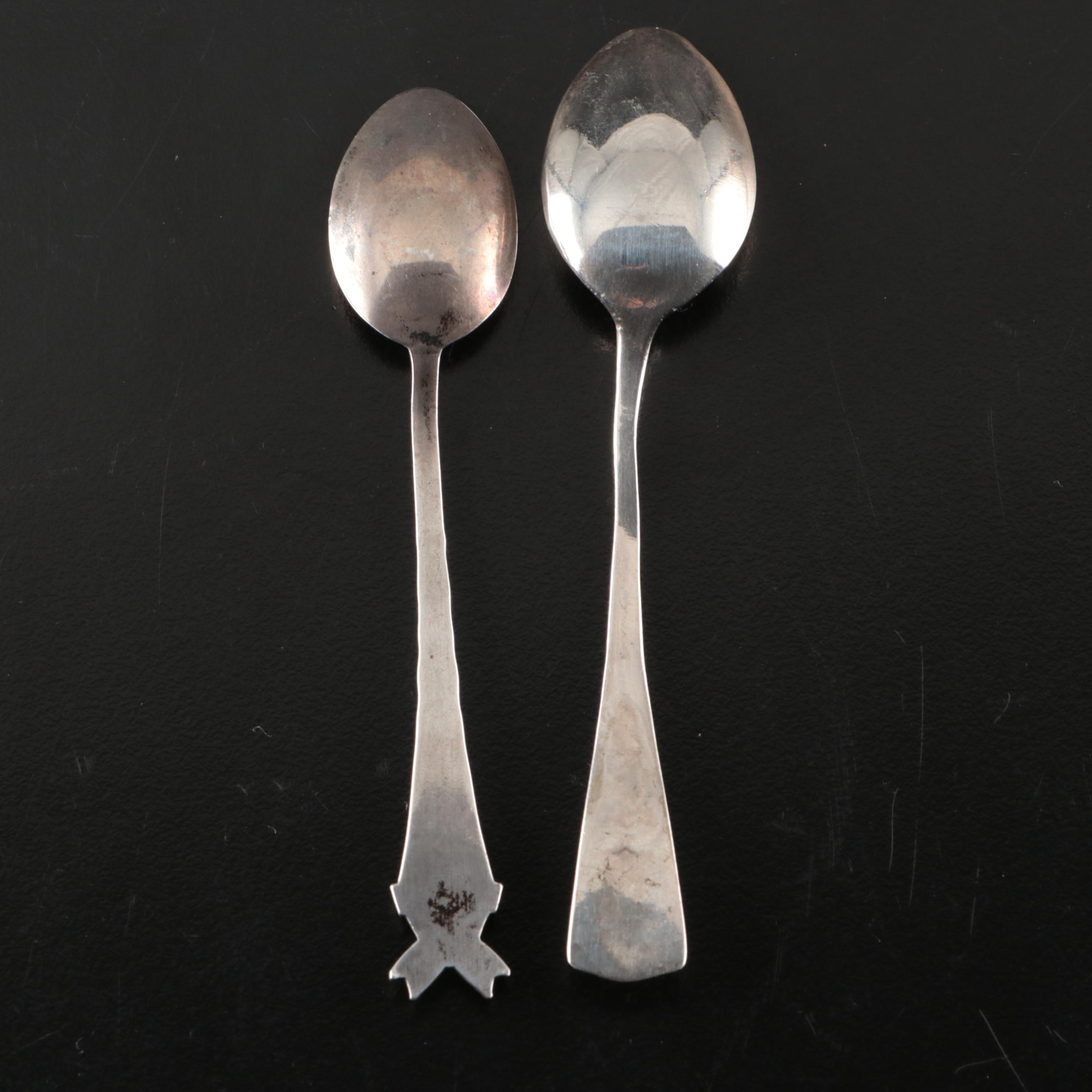 Southwest Style Sterling and Turquoise Diminutive Spoons