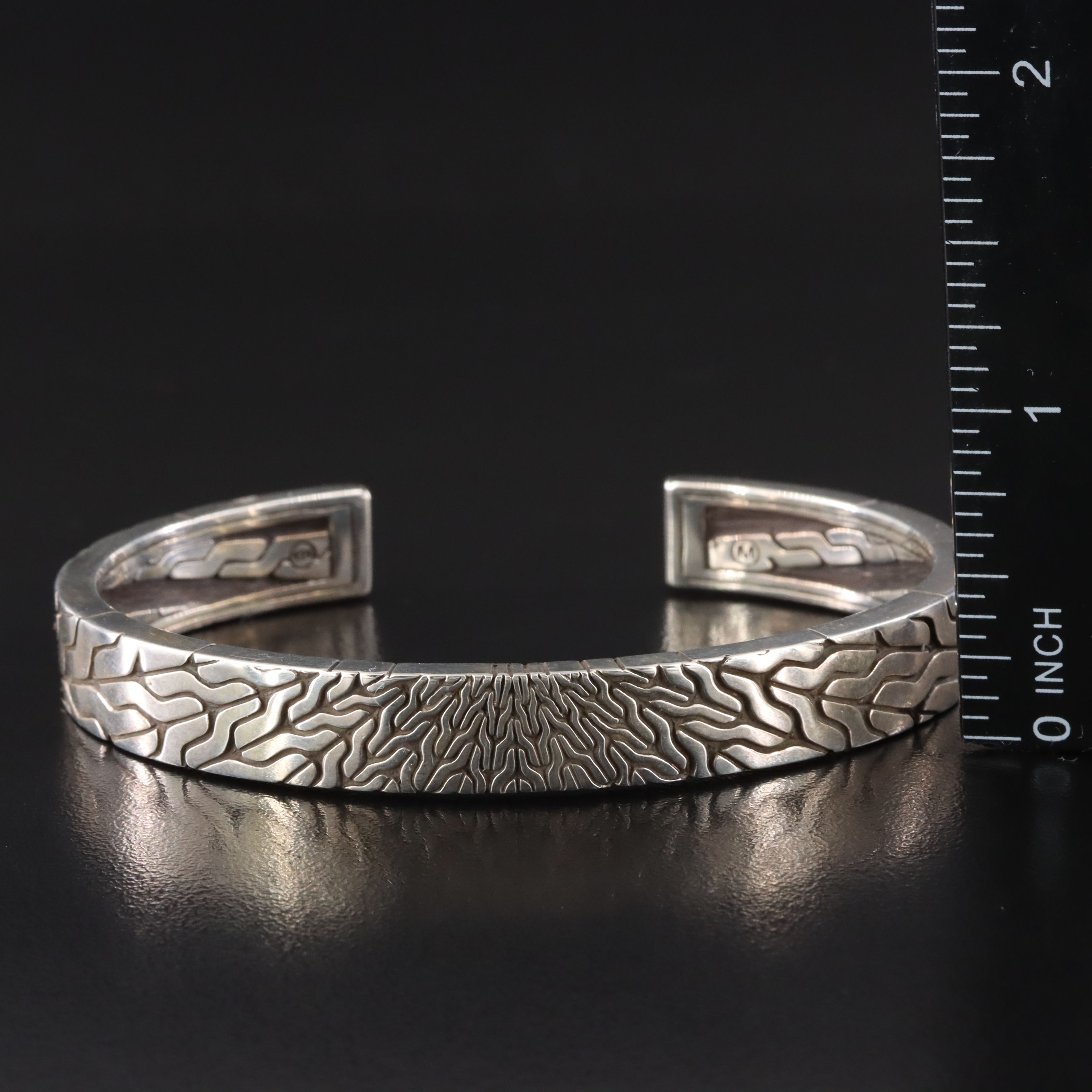 John Hardy Sterling Radial Cuff Bracelet