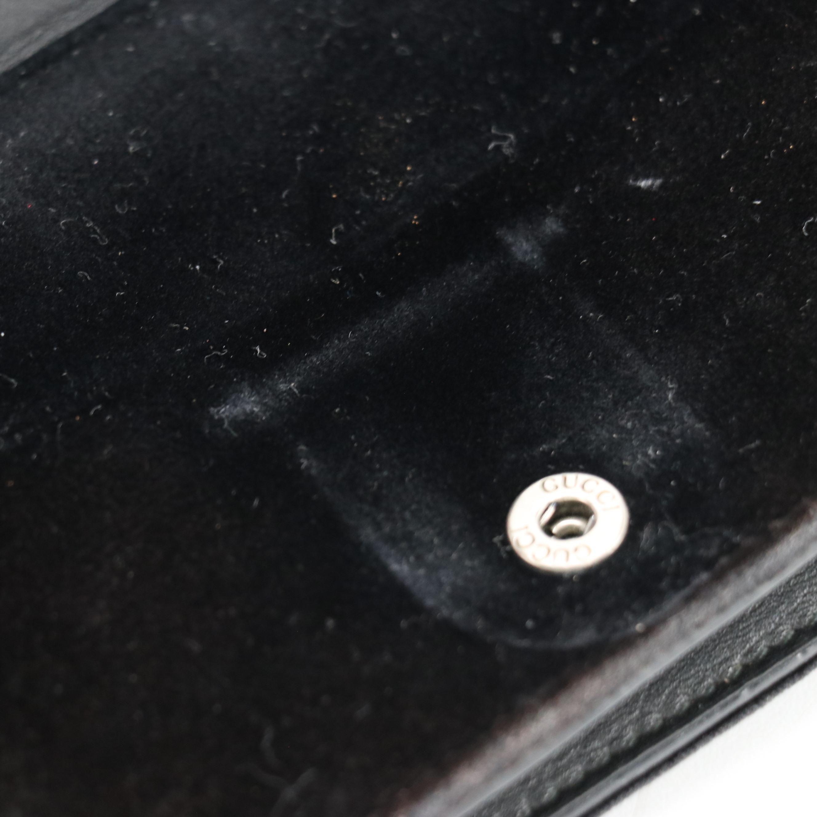 Gucci Super Mini Dionysus Clutch on Chain in Black Velvet and Calfskin Leather