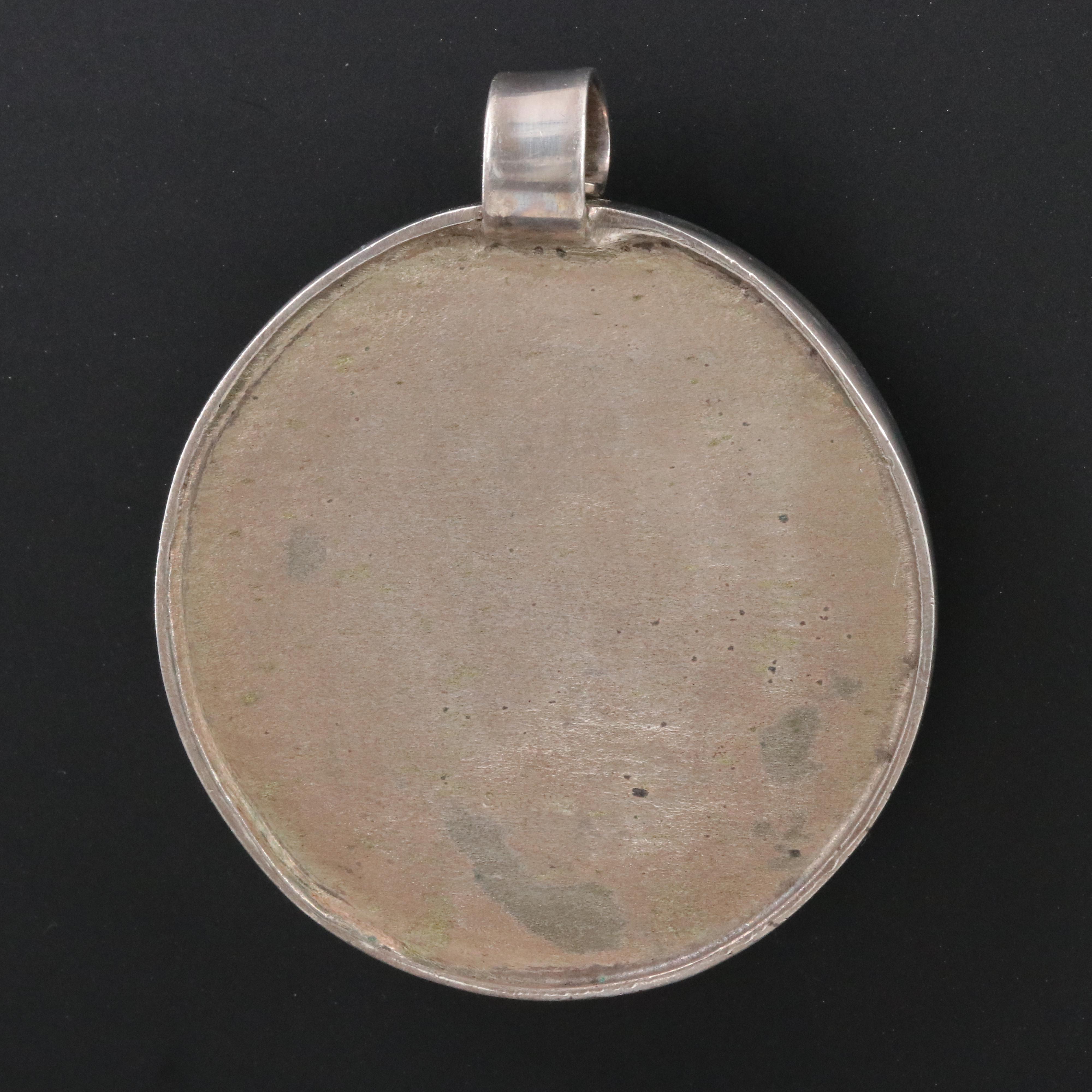 Sterling Rhodochrosite Slide Pendant