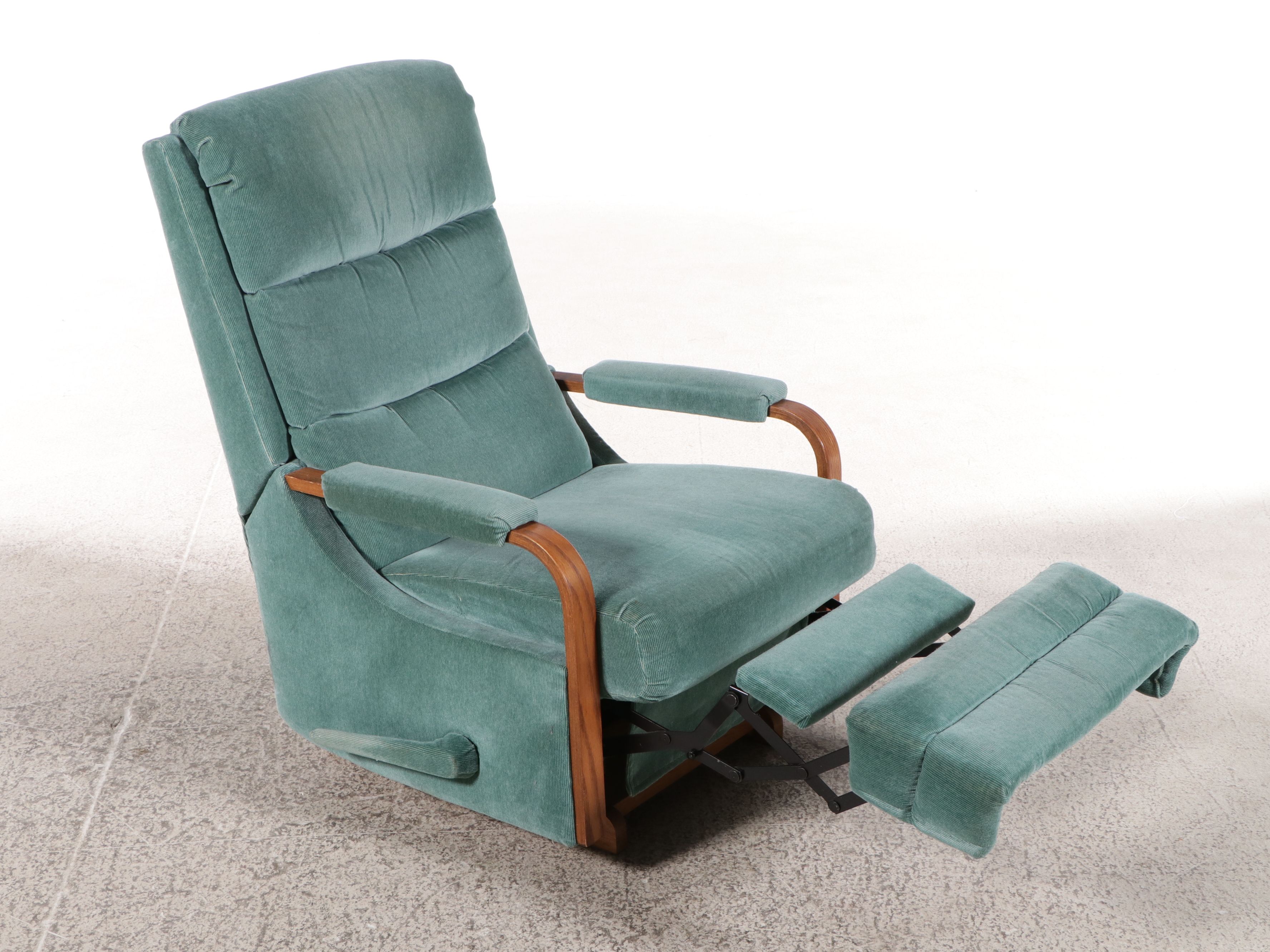 Pair of Vintage Corduroy Upholstered Recliners