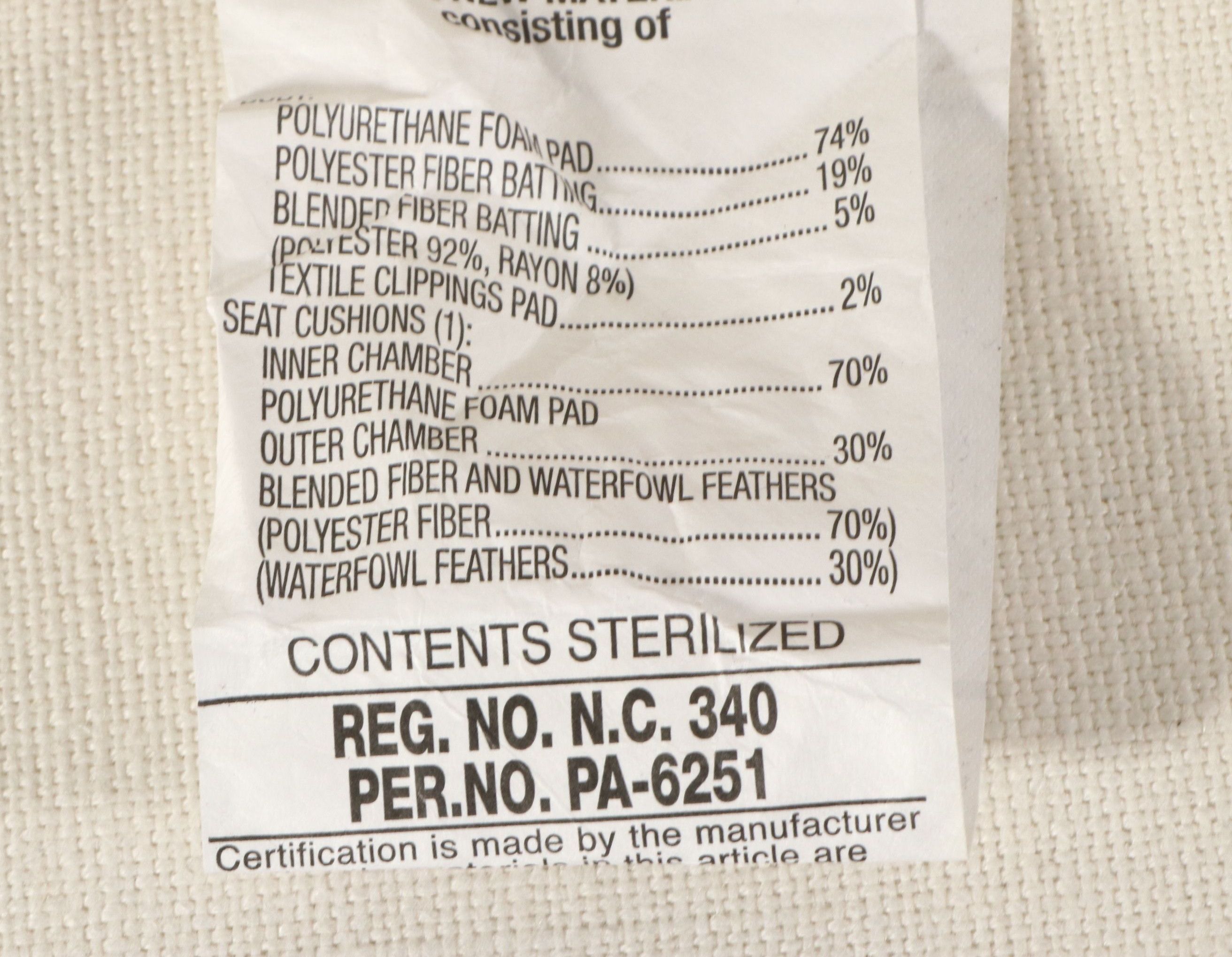 Arhaus Camden Collection Fabric Upholstered Sofa