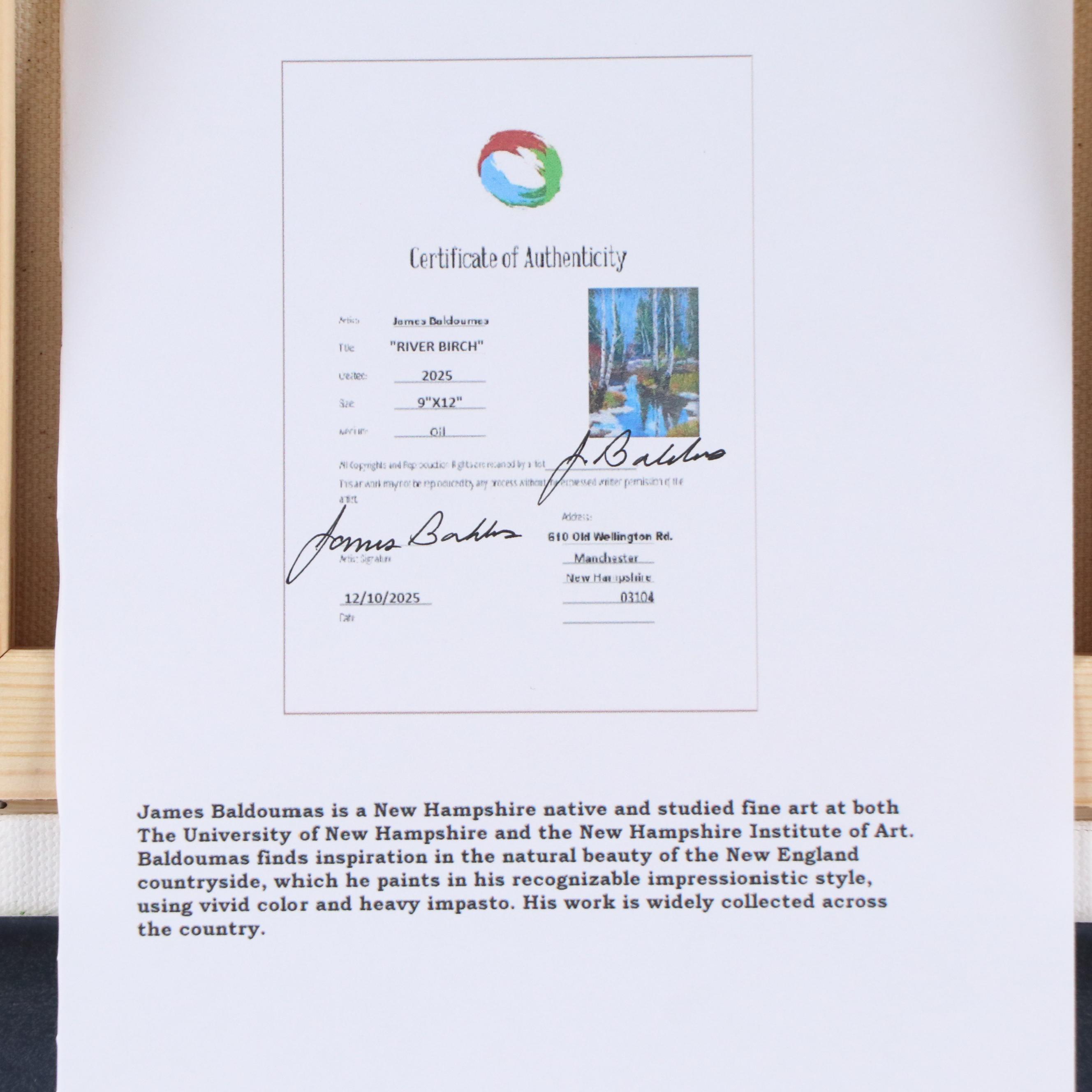 James Baldoumas Oil Painting "River Birch," 2025