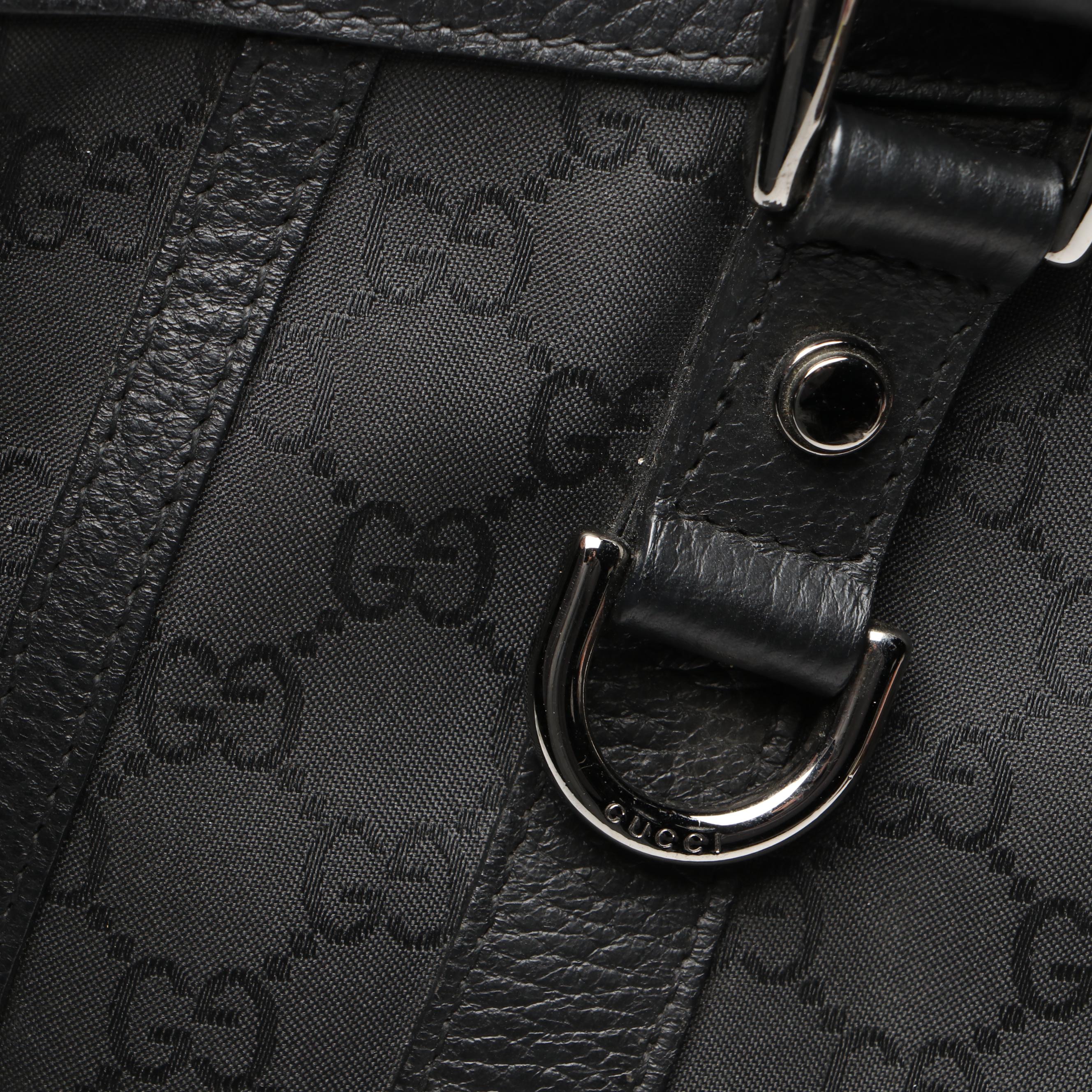 Gucci Abbey Convertible Hobo Bag in GG Canvas with Leather Trim