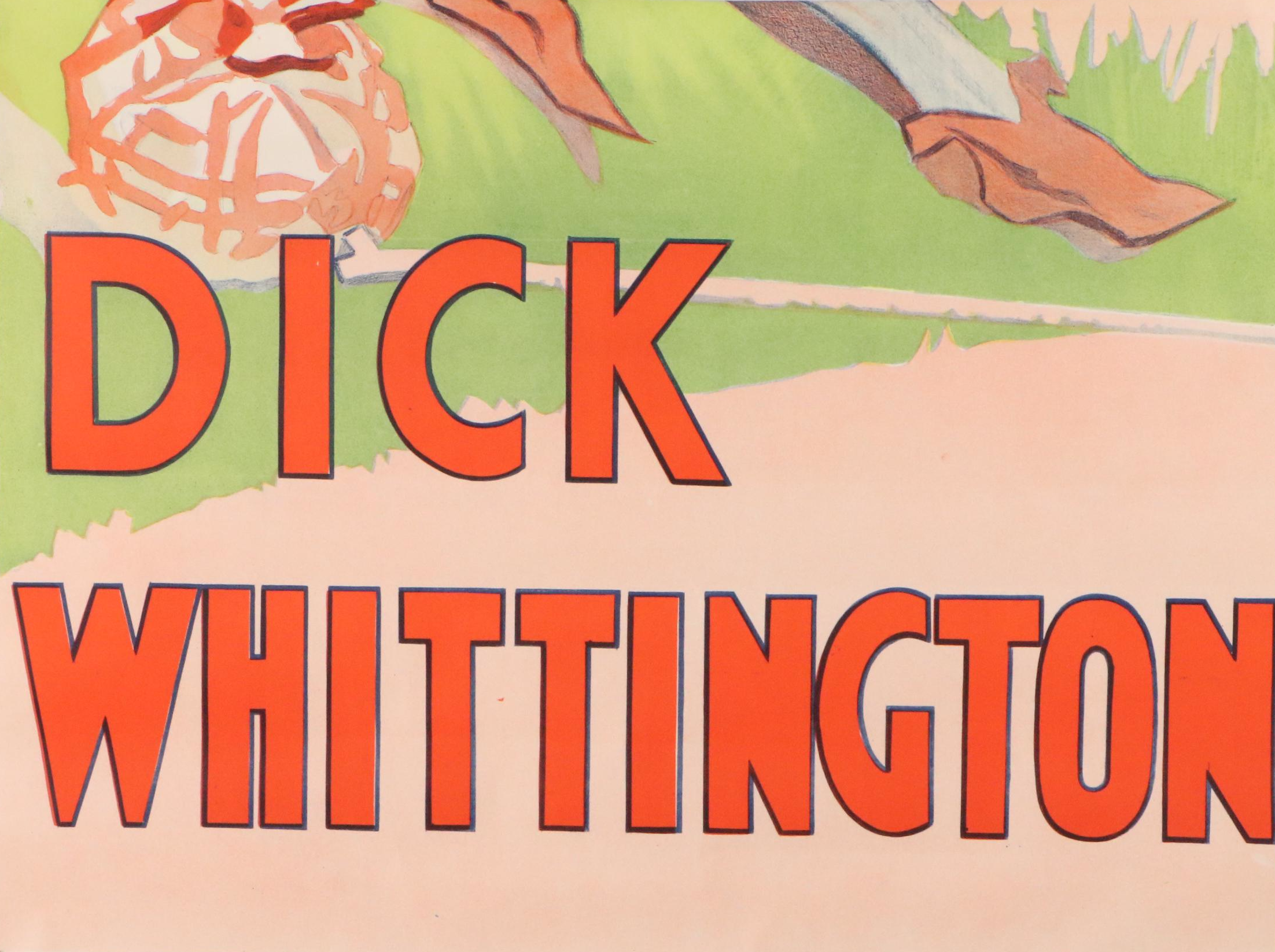 Partial Color Lithograph "Dick Whittington," 20th Century