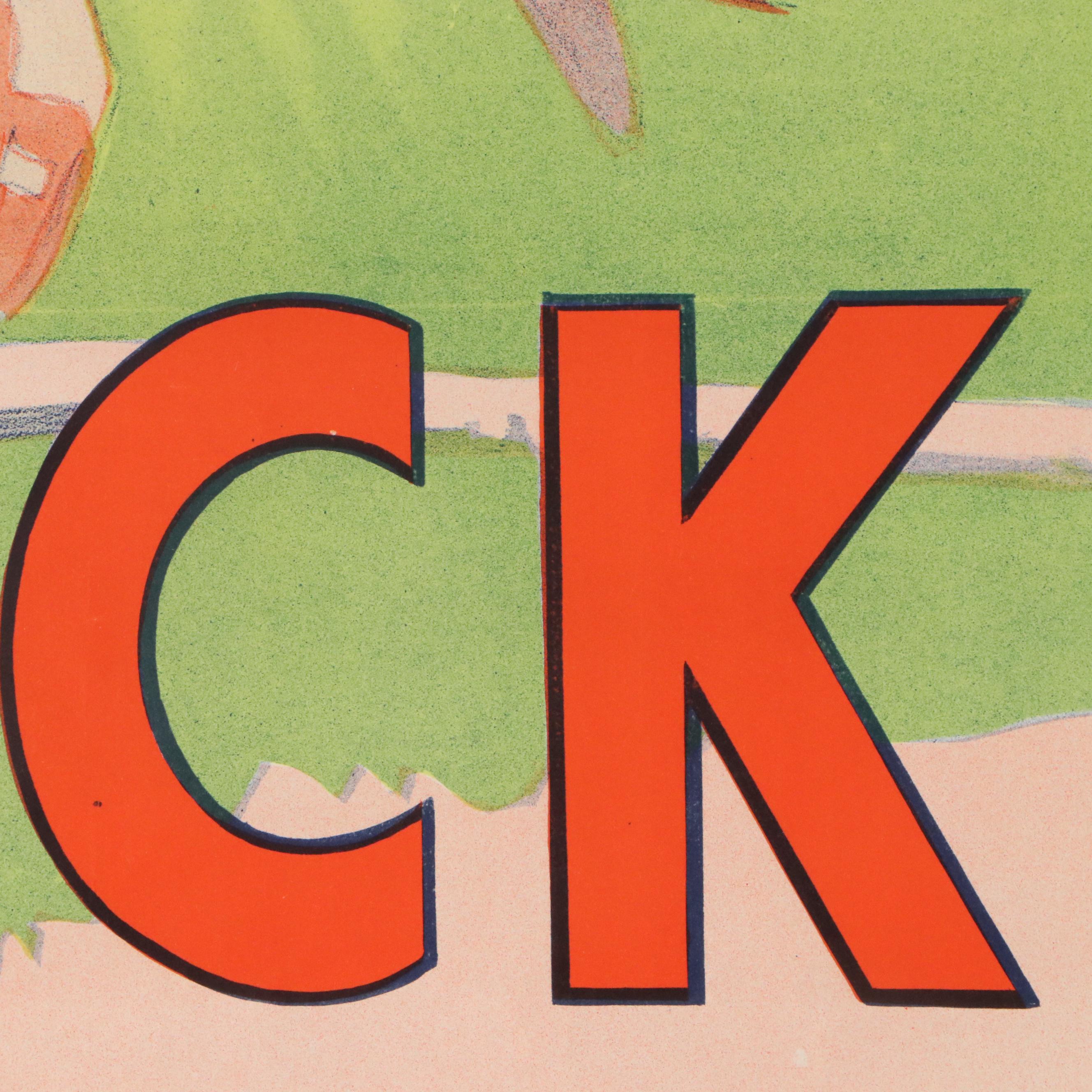 Partial Color Lithograph "Dick Whittington," 20th Century