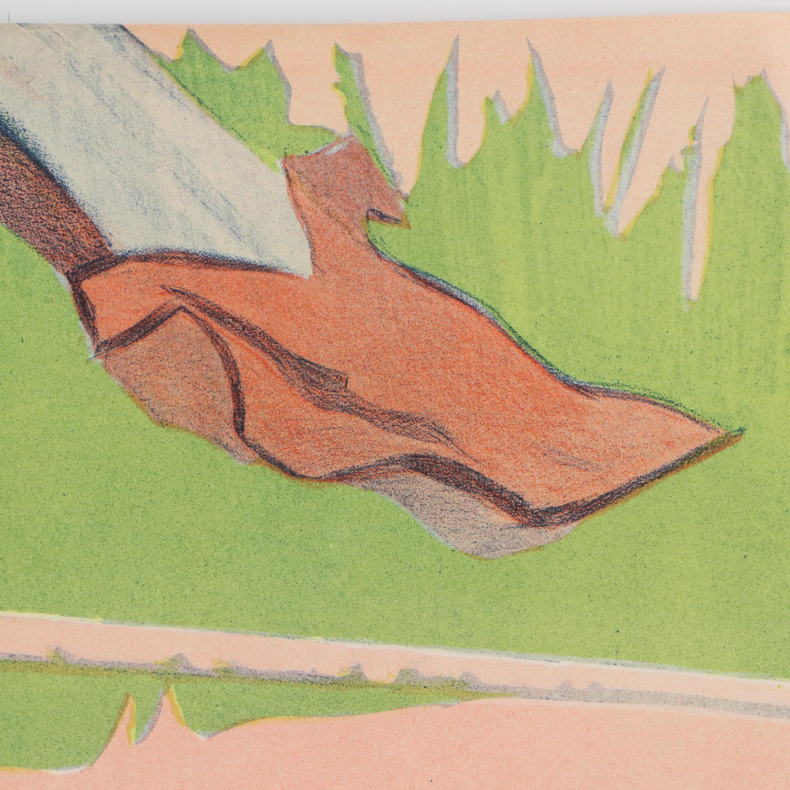 Partial Color Lithograph "Dick Whittington," 20th Century