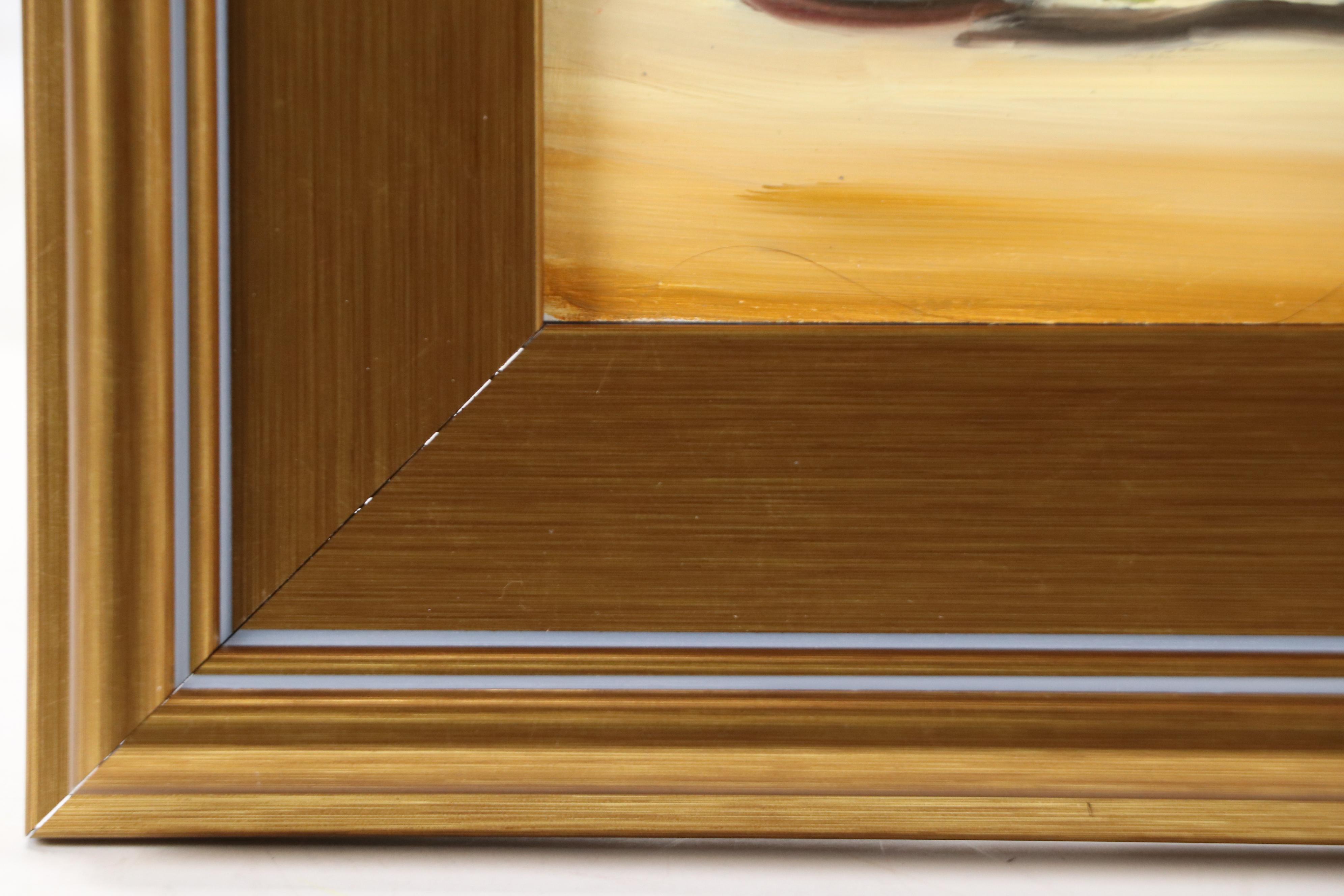 Natalia Demenko Oil Painting of Still Life with Plums, 21st Century