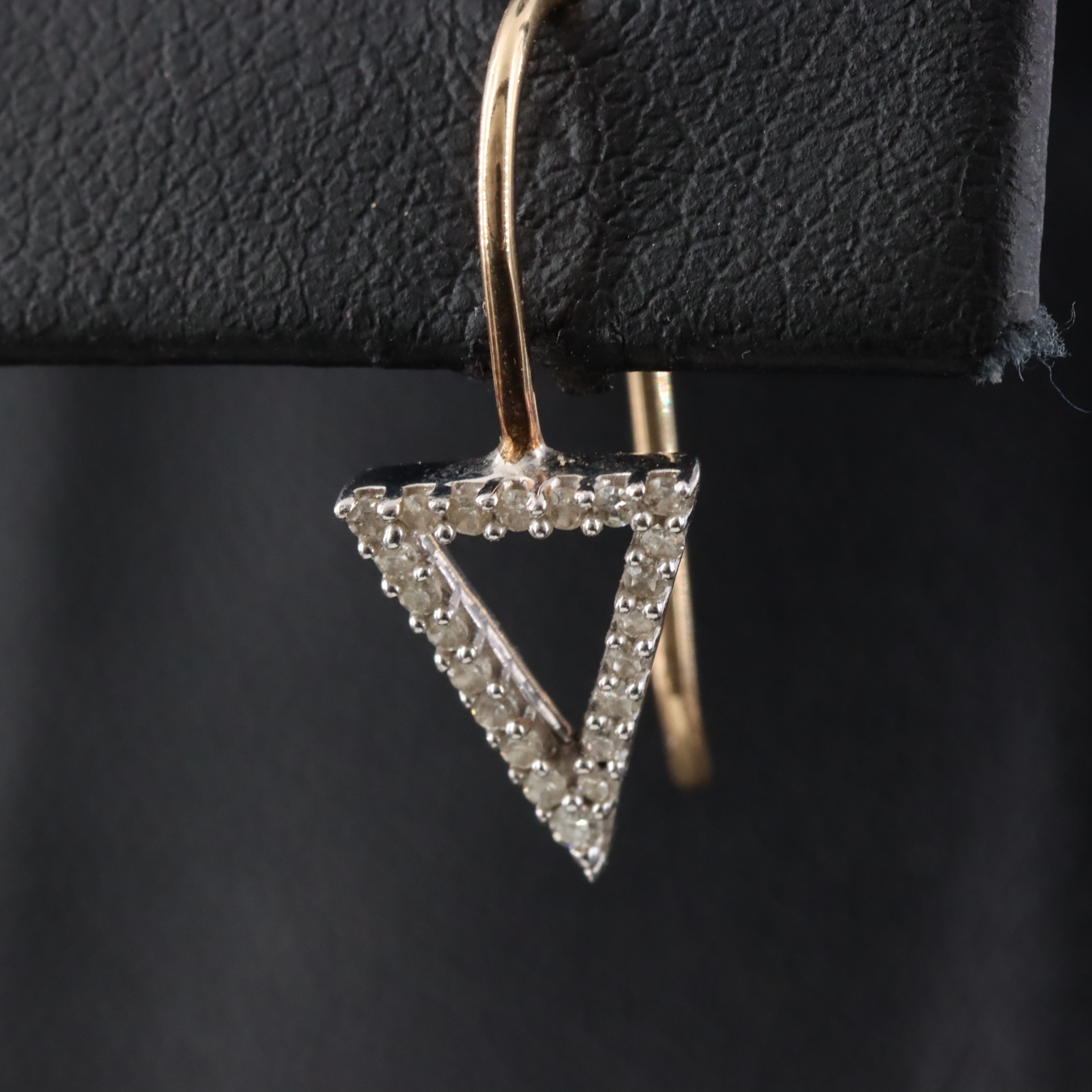 Sterling and 14K 0.24 CTW Diamond Geometric Earrings