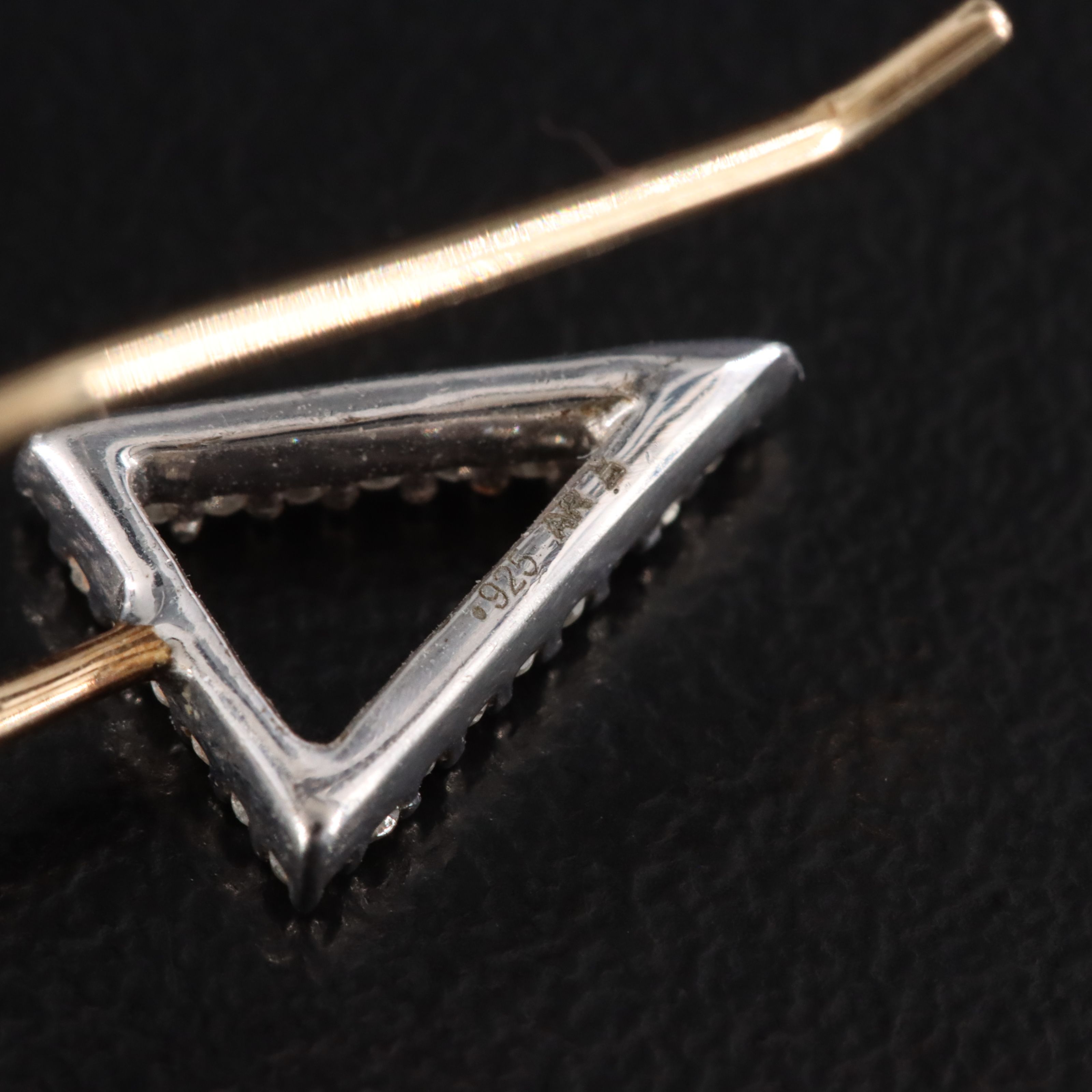 Sterling and 14K 0.24 CTW Diamond Geometric Earrings