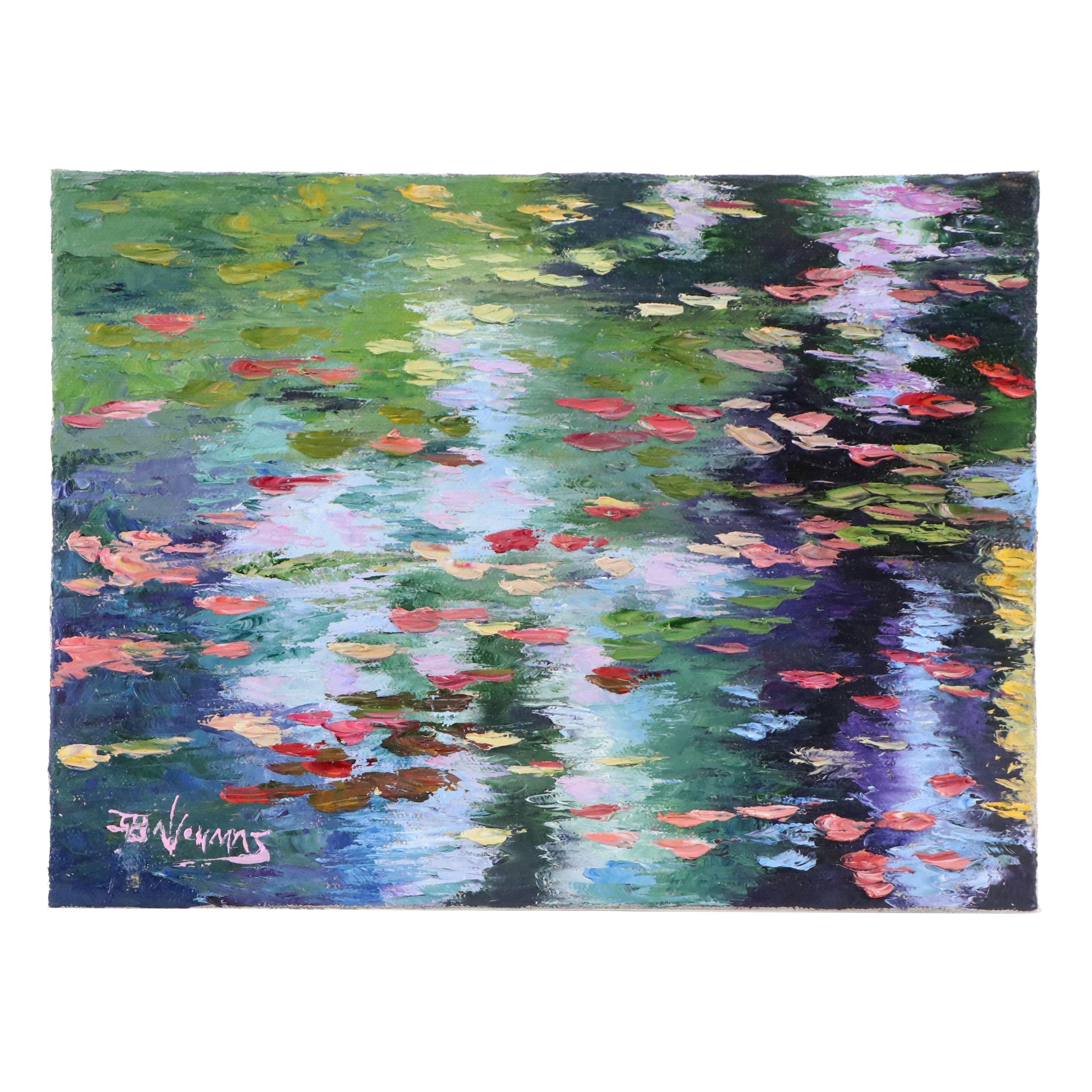 James Baldoumas Oil Painting "Lily Pads," 2025