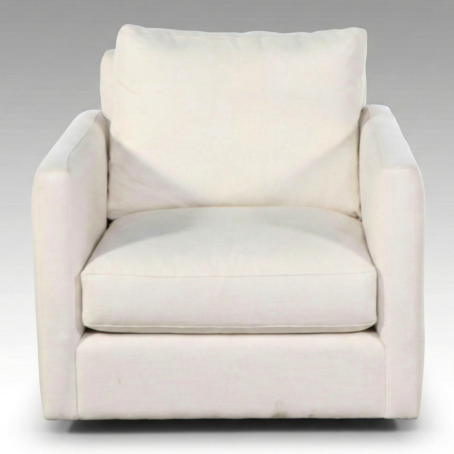 Arhaus Camden Collection Fabric Upholstered Swivel Club Chair