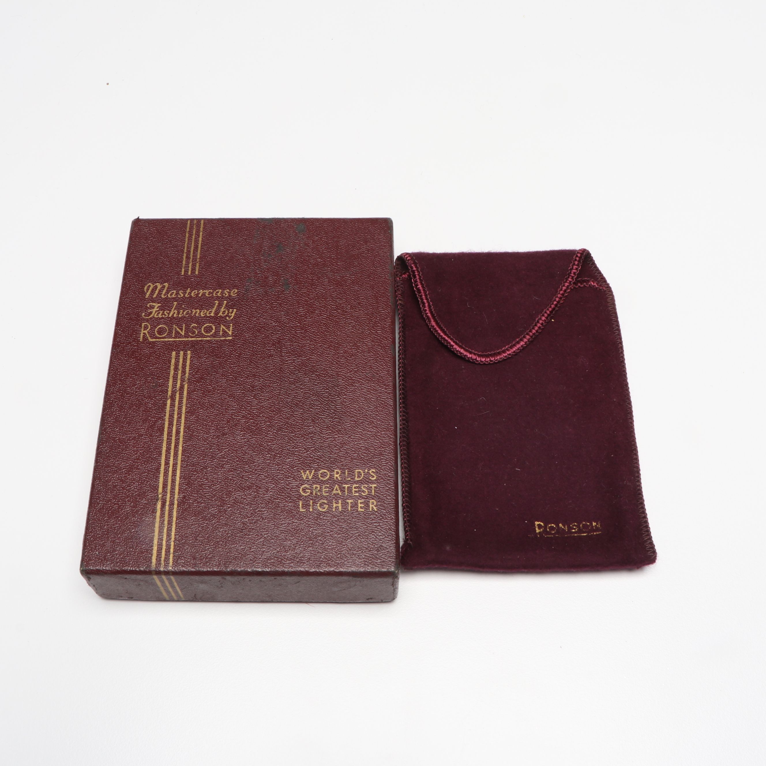 Ronson Metal Cigarette Case Lighter, Mid to Late 20th Century