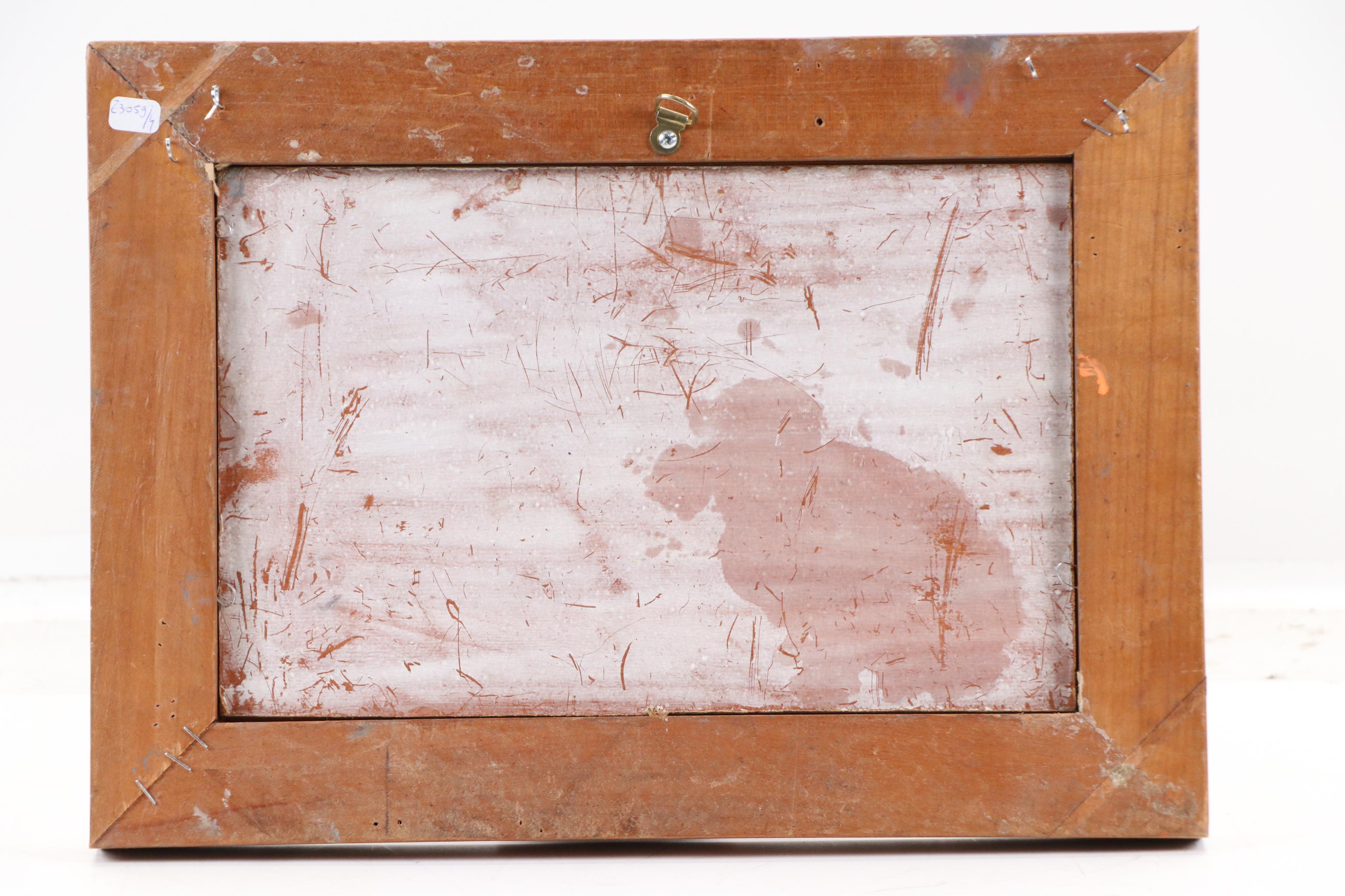 Gp. K. Bahle Countryside Landscape Oil Painting of Figures on Wooded Path