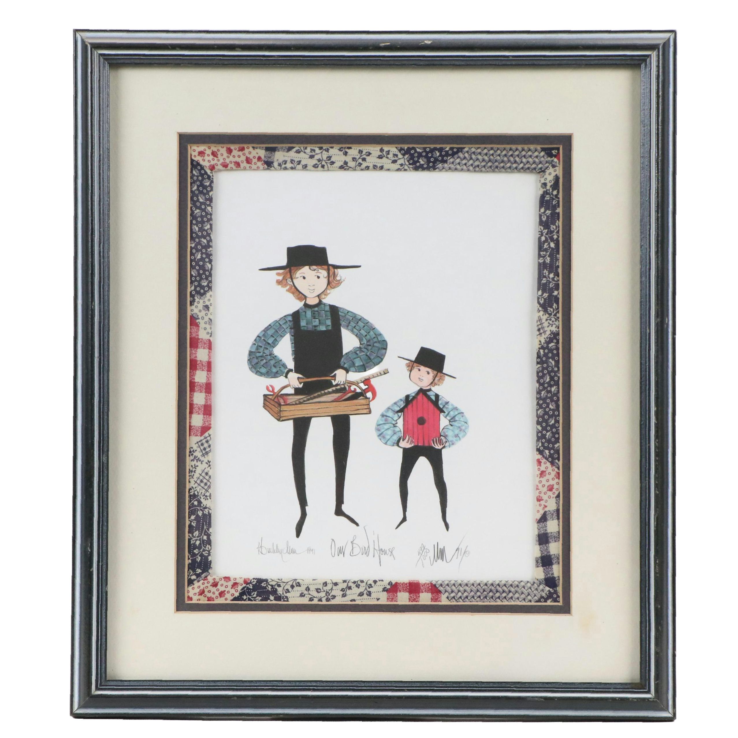 P. Buckley Moss Offset Lithograph "Our Bird House," 1991