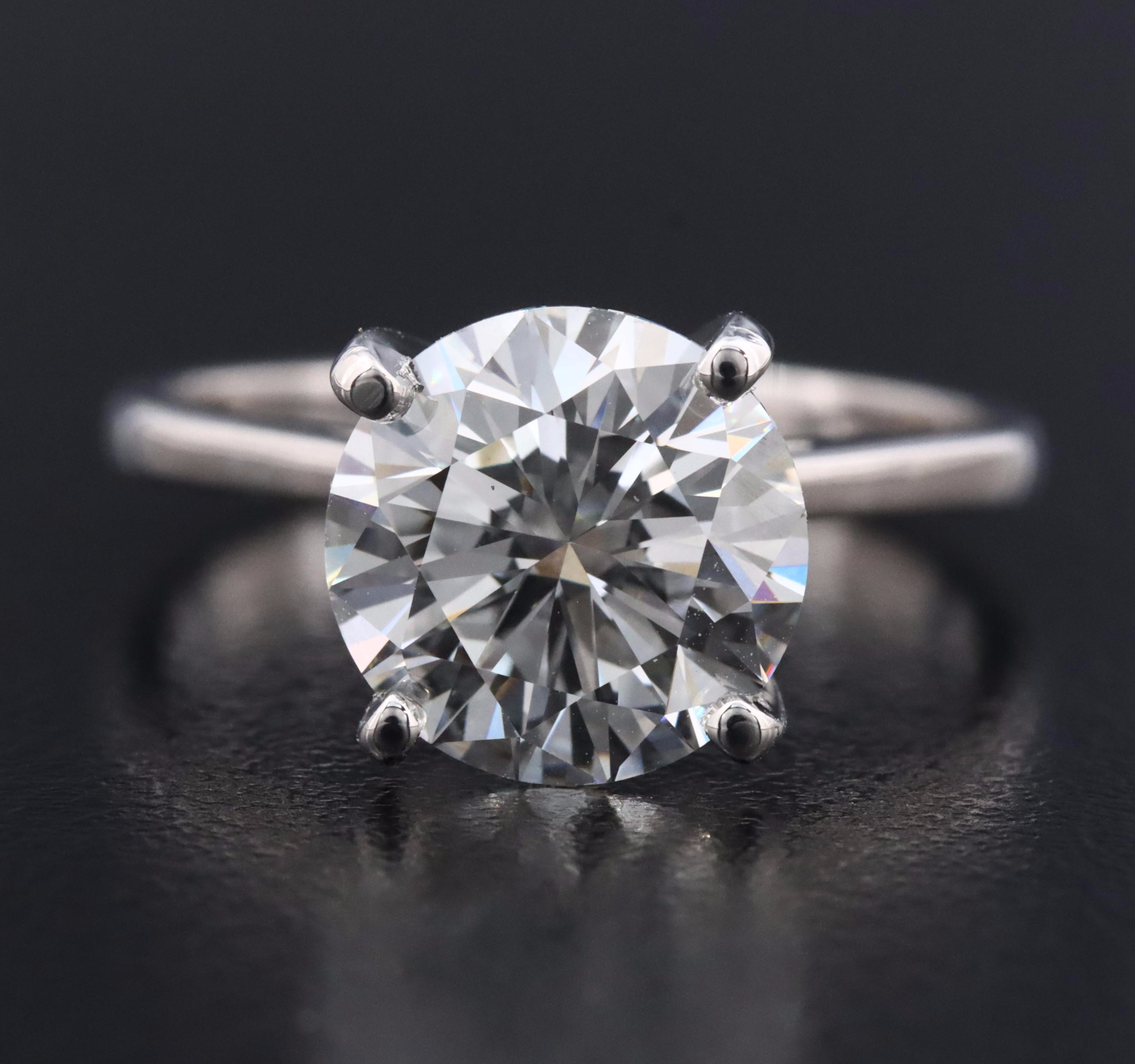 14K 2.89 CT Lab Grown Diamond Solitaire Ring with IGI Report