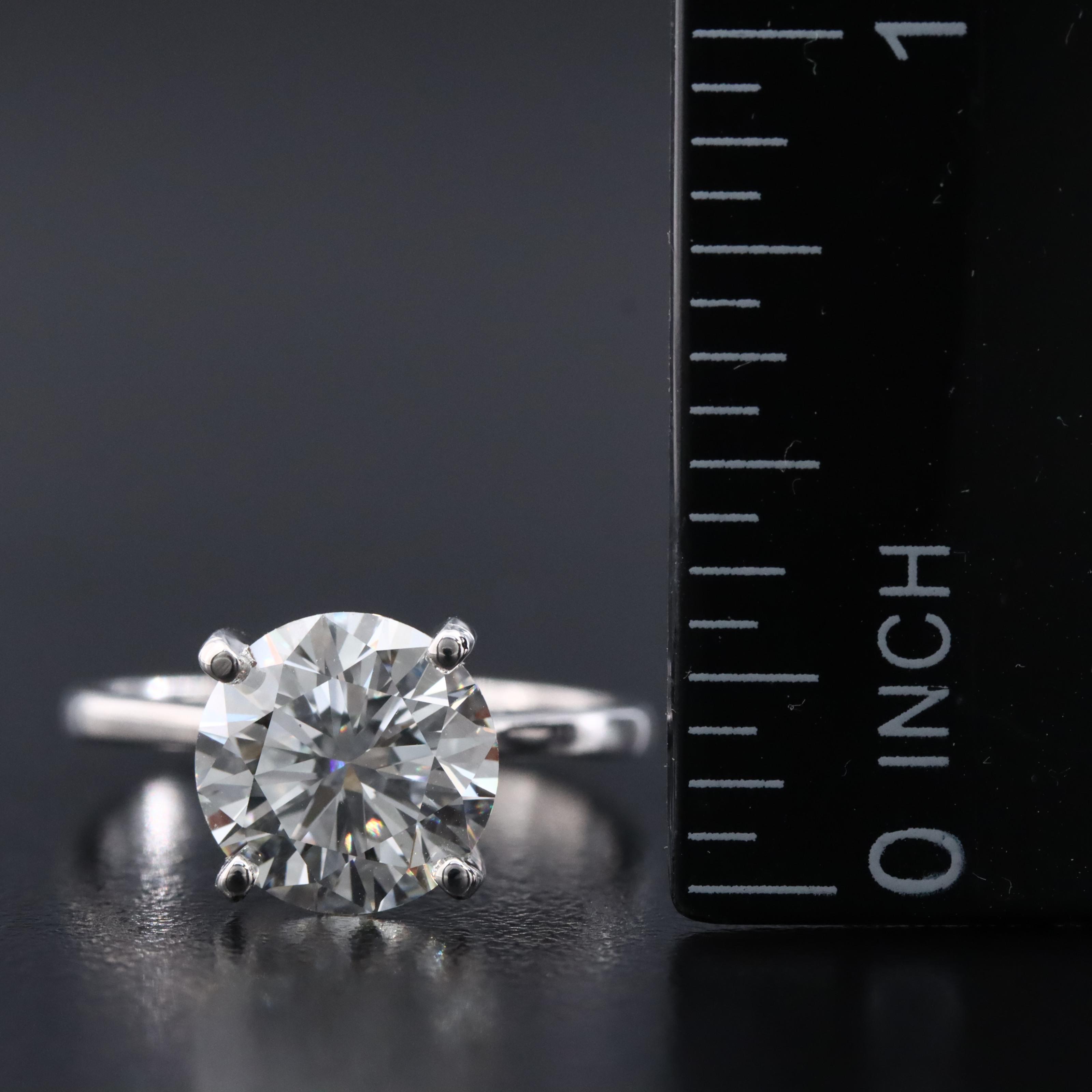 14K 2.89 CT Lab Grown Diamond Solitaire Ring with IGI Report