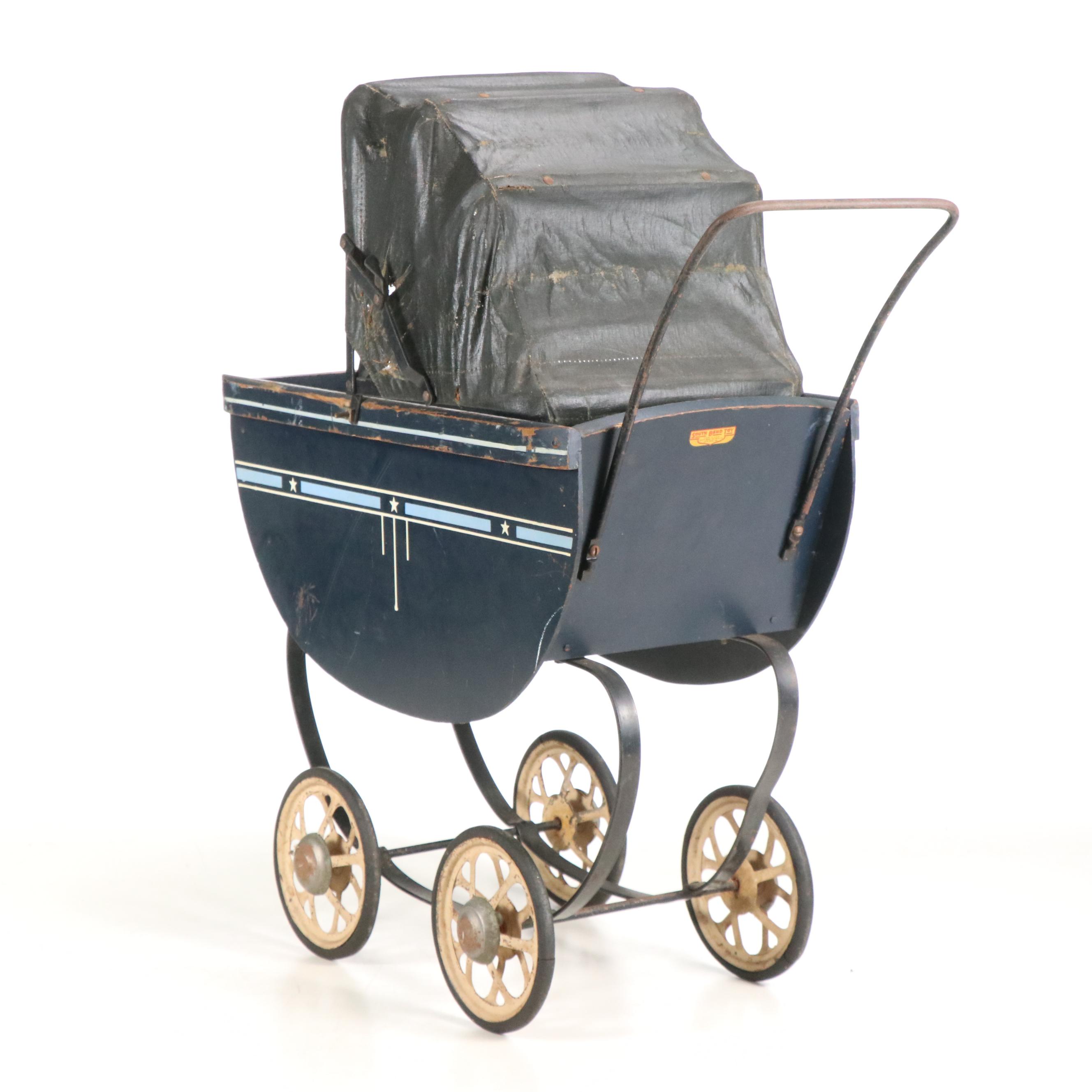 Victorian Style Wooden Doll Stroller