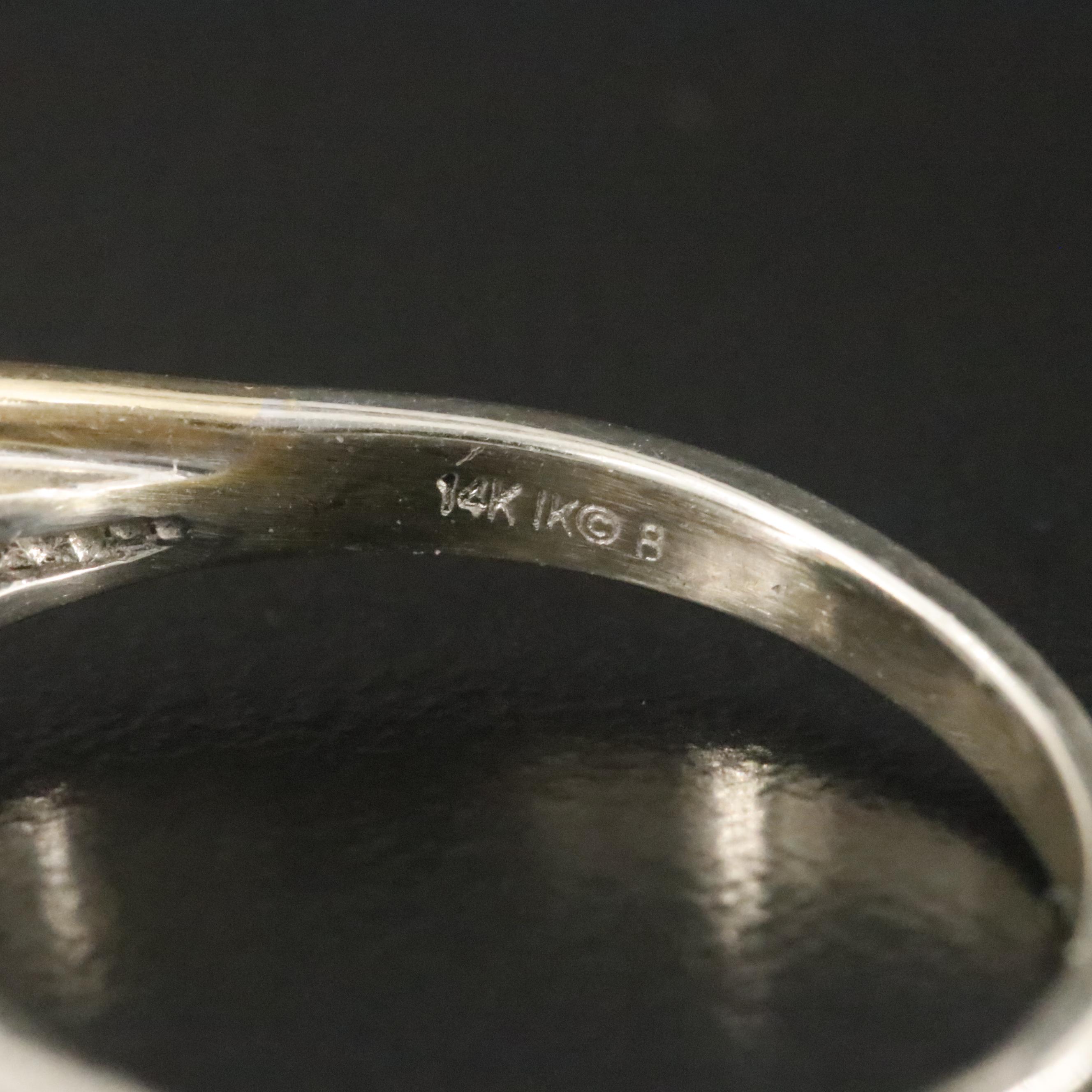 14K Color Change Sapphire and Diamond Bypass Ring