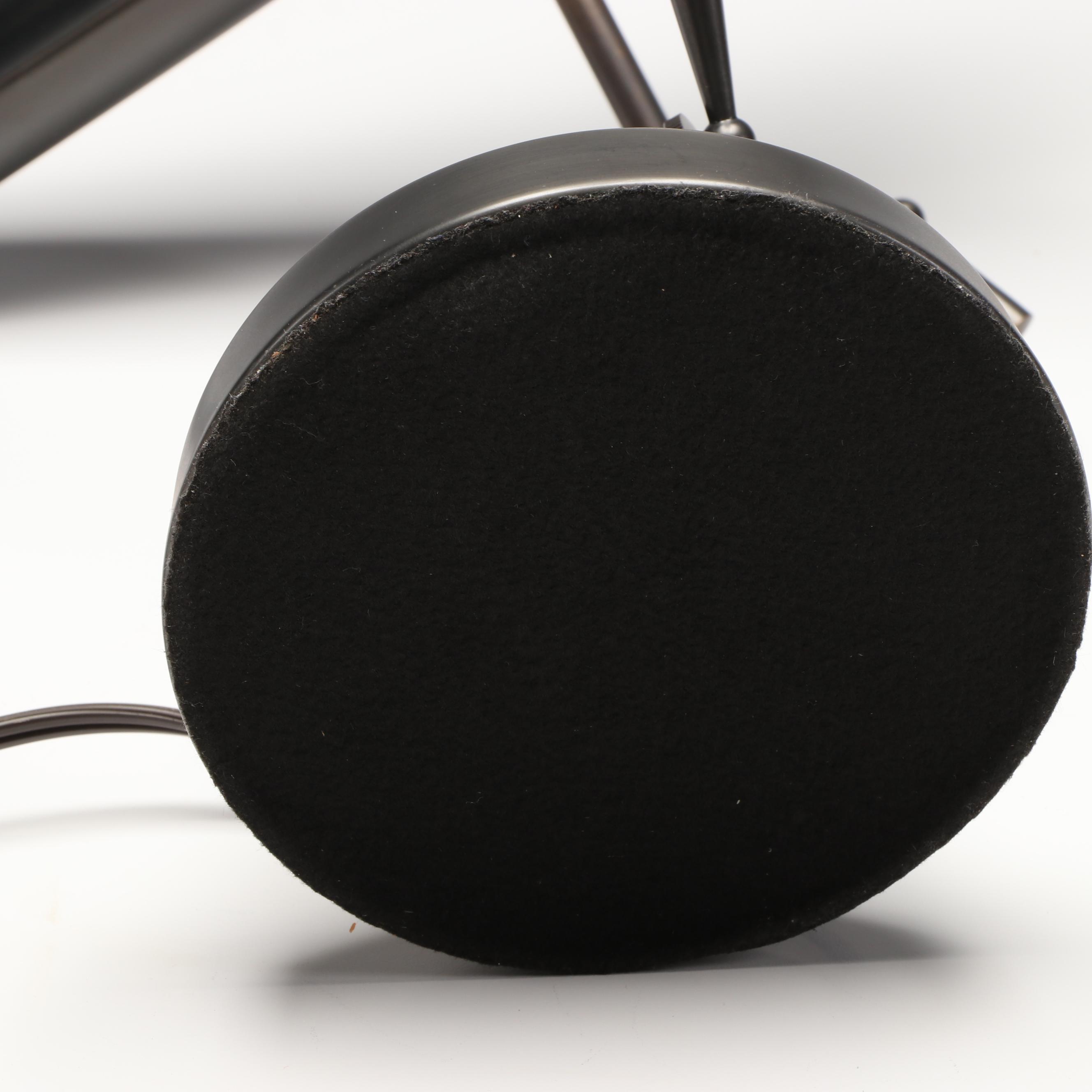 Bronzed Pewter Finish Piano Lamp, 21st Century