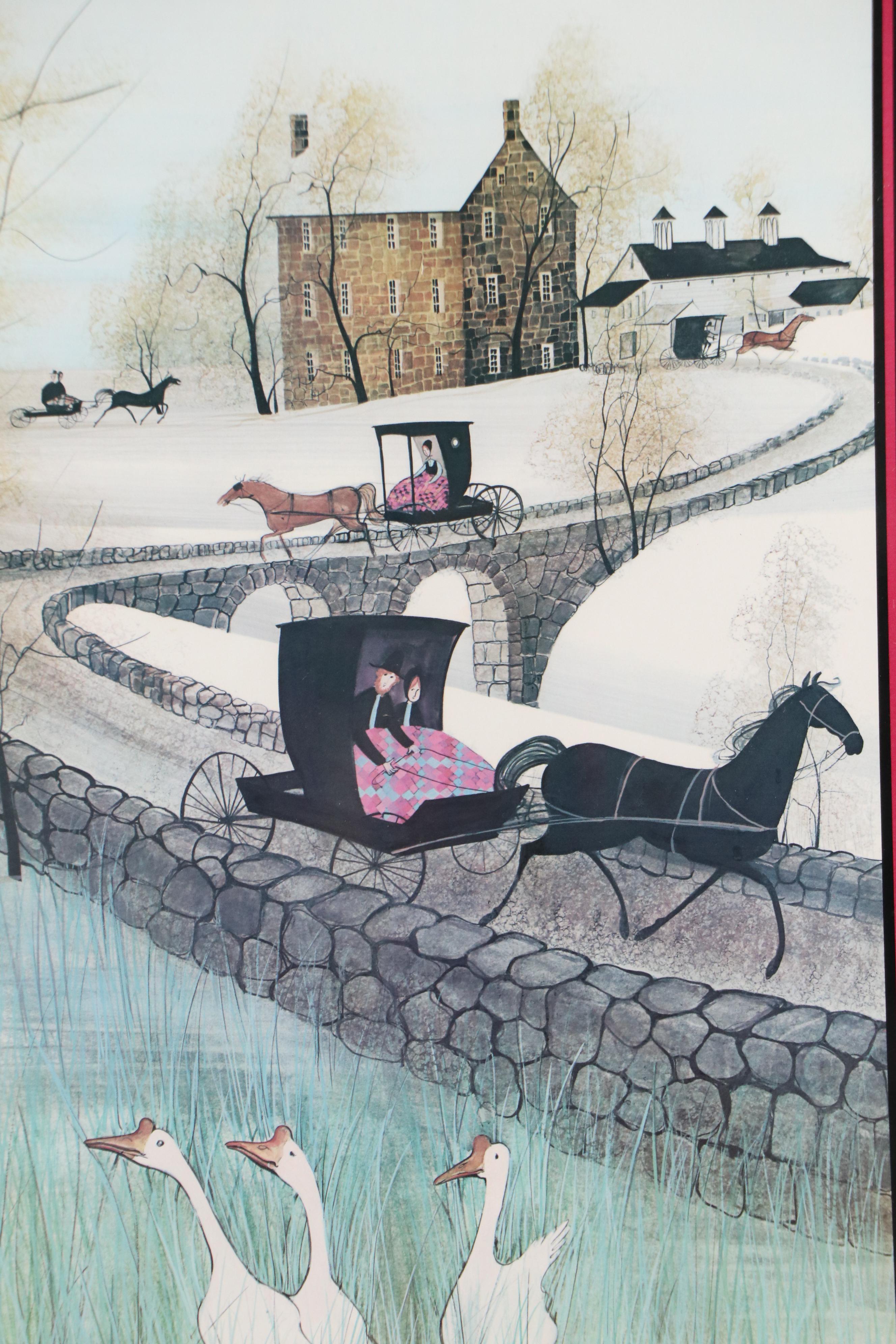 P. Buckley Moss Offset Lithograph "Pennsylvania"