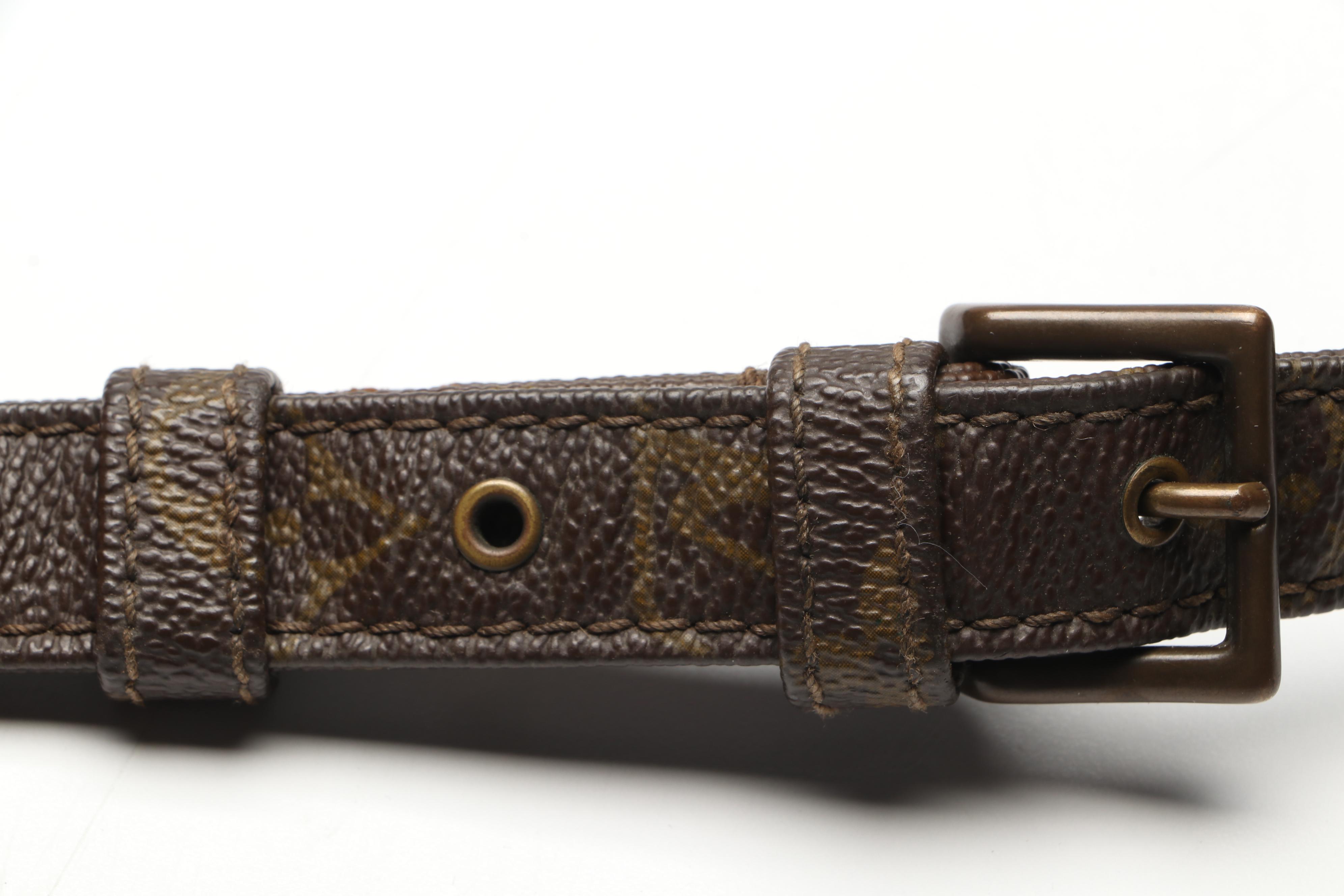 Louis Vuitton Eden MM Bag in Monogram Canvas and Aurore/Vachetta Leather Trim