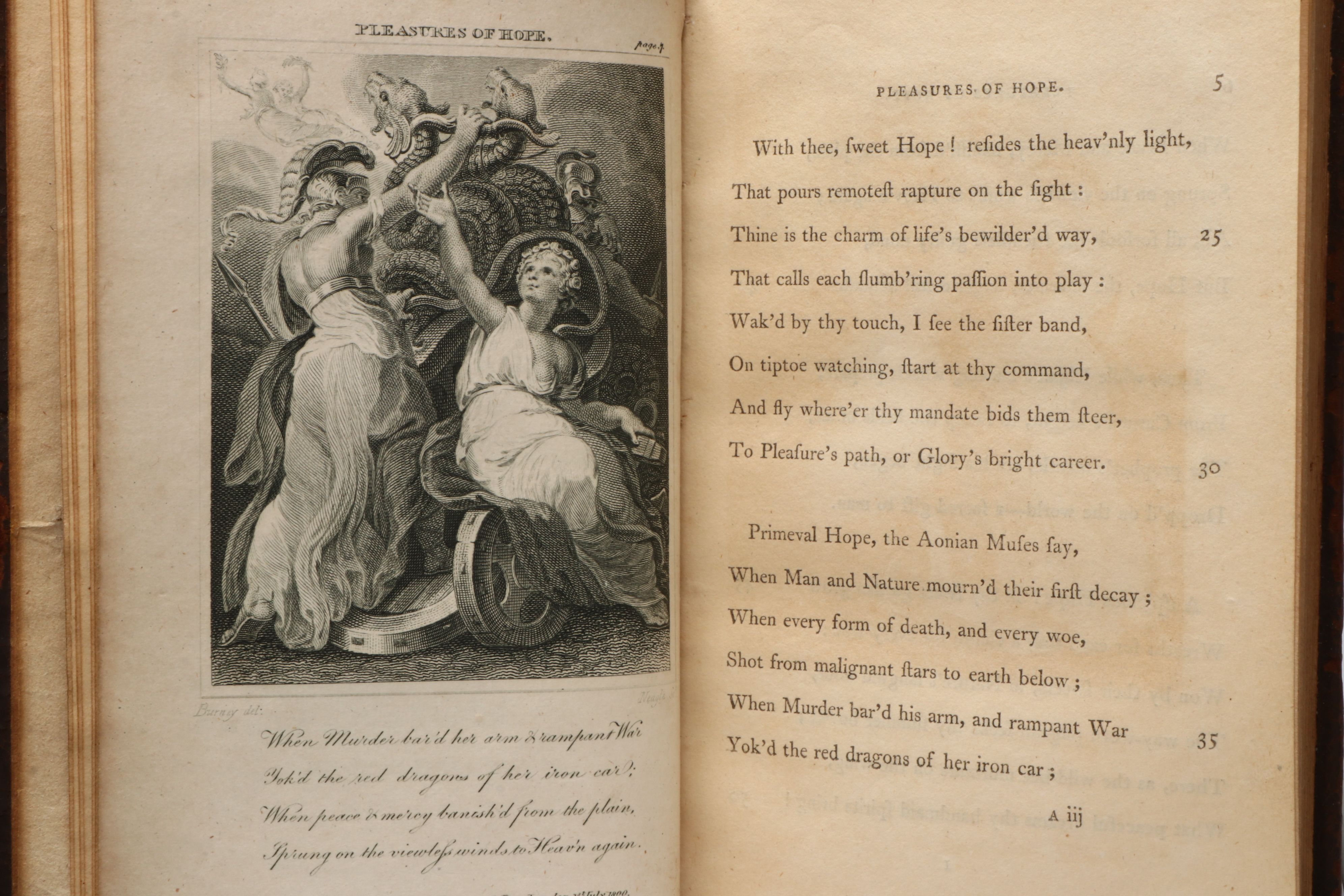 Fifth Edition "The Pleasures of Hope; with Other Poems" by Thomas Campbell, 1801