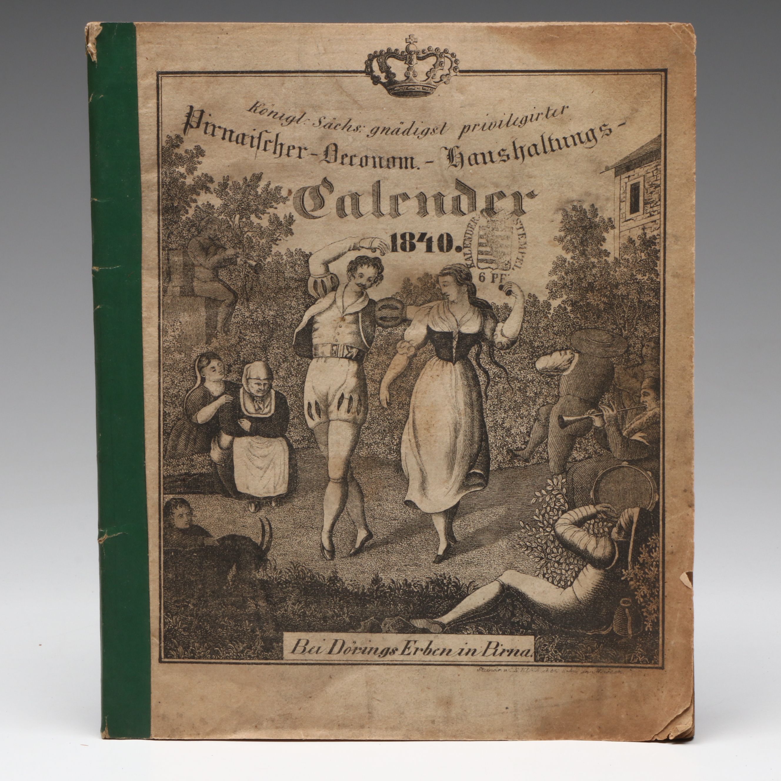 Royal Saxon Almanac "Pirnaischer Oekonomischer oder Haushaltungs-Calender," 1841
