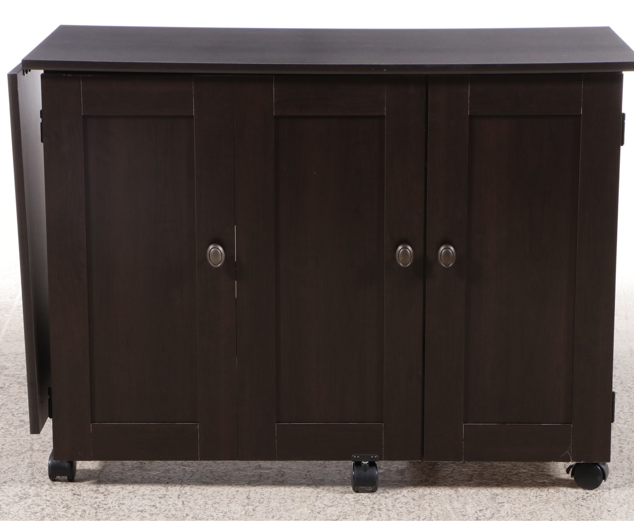 Espresso Finished Wood Sewing Table