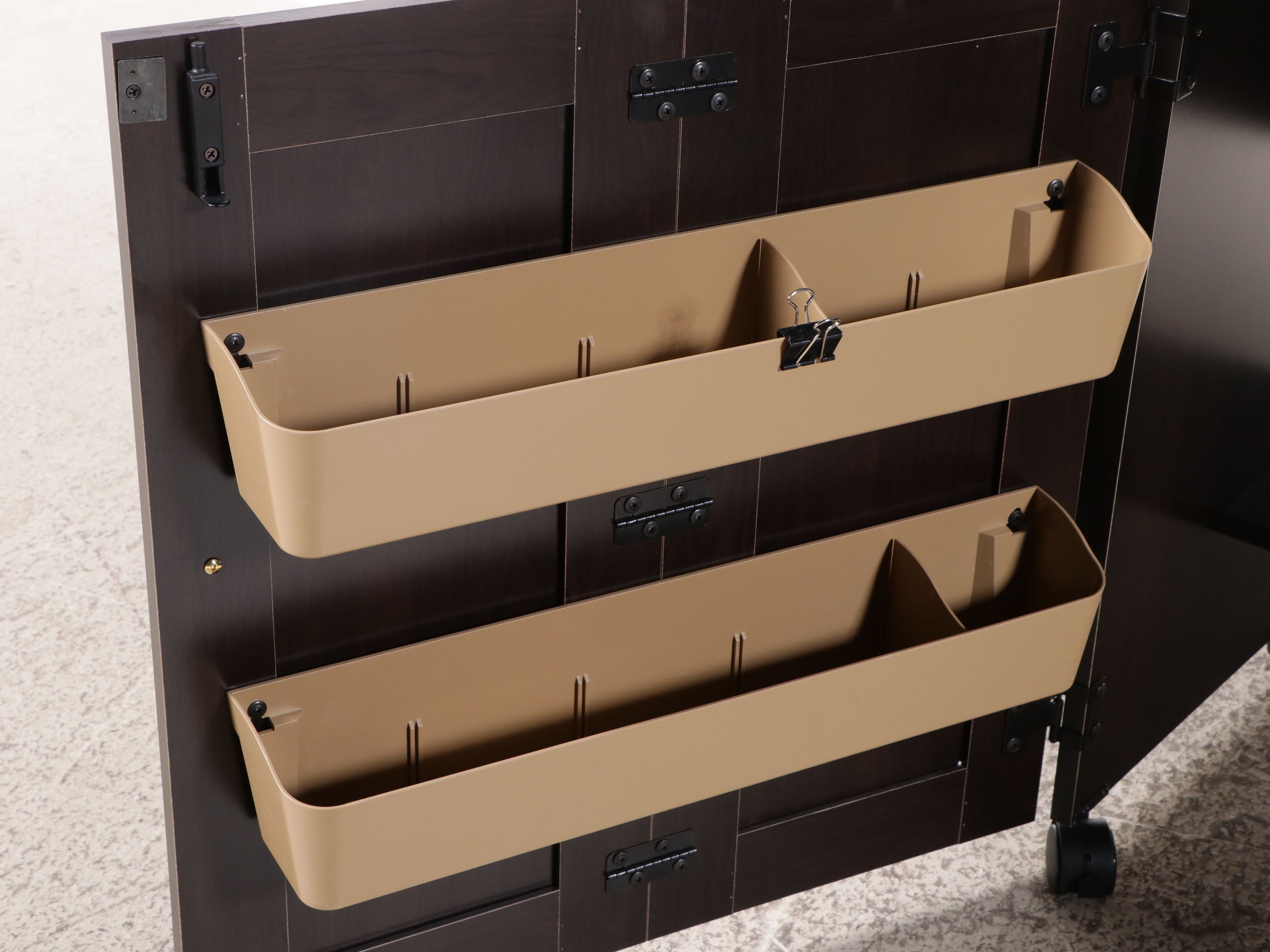 Espresso Finished Wood Sewing Table