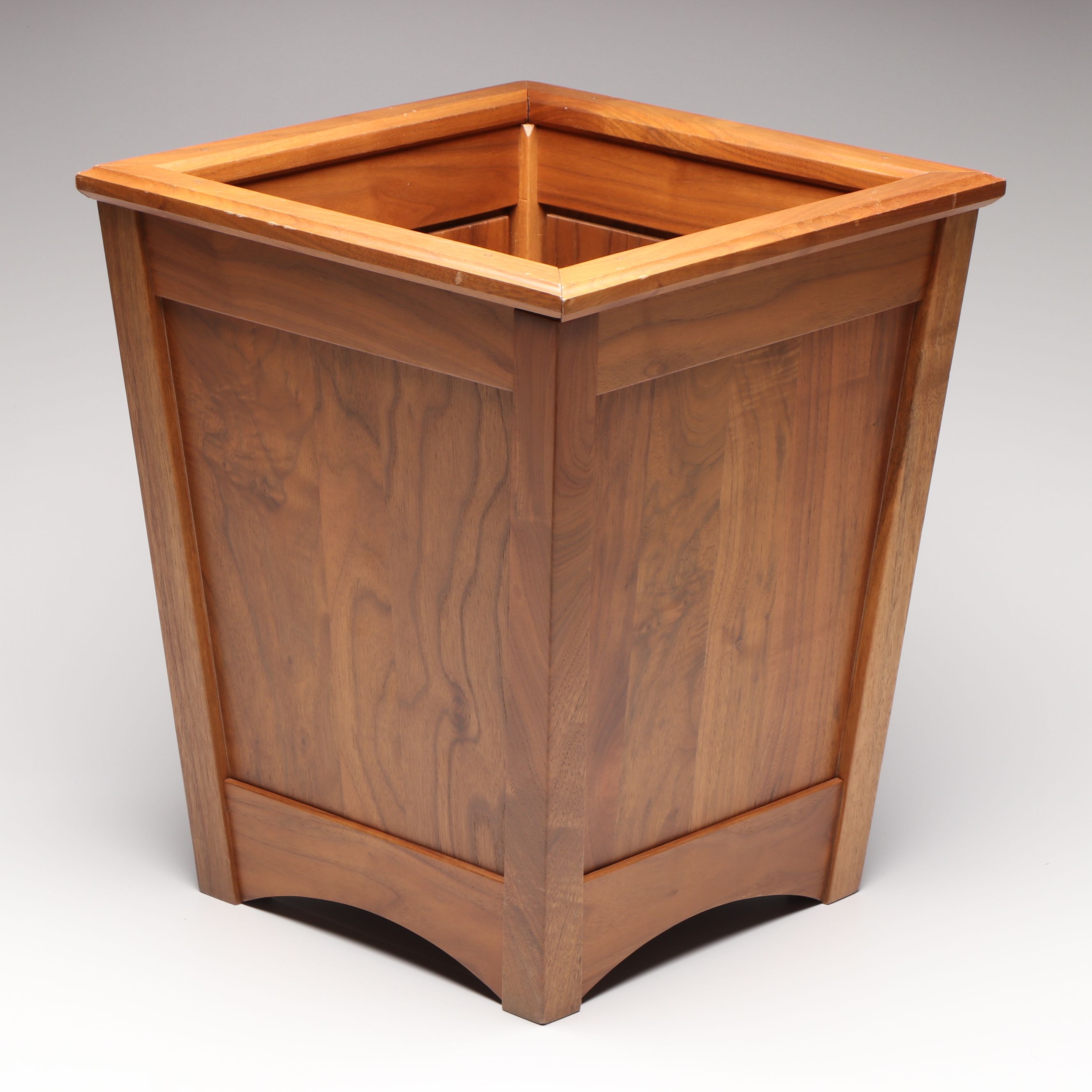 Amish Made Mission Style Walnut Office Trash Bin