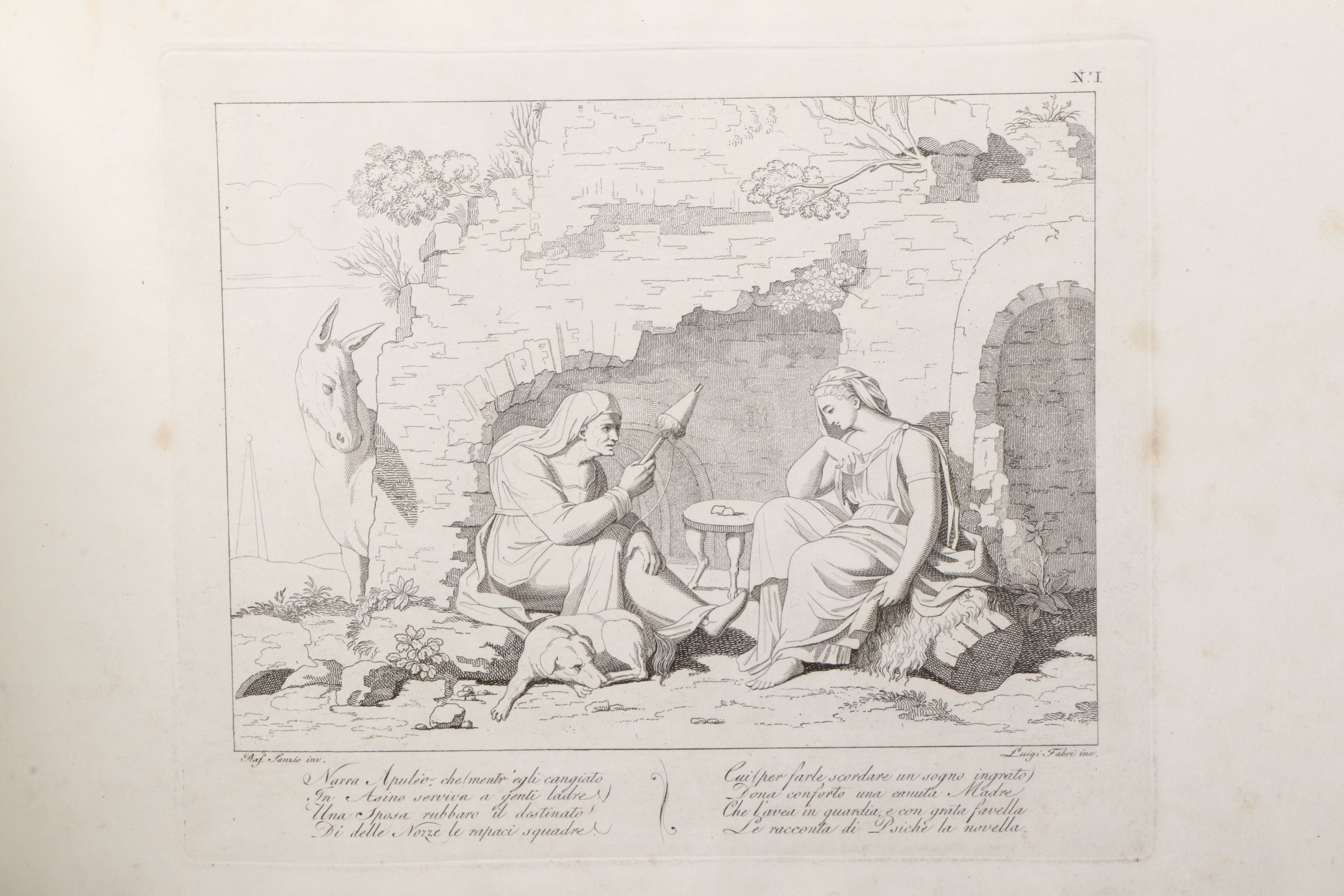 Luigi Fabri Etchings After Raphael "La favola di Amore e Psiche," 1811