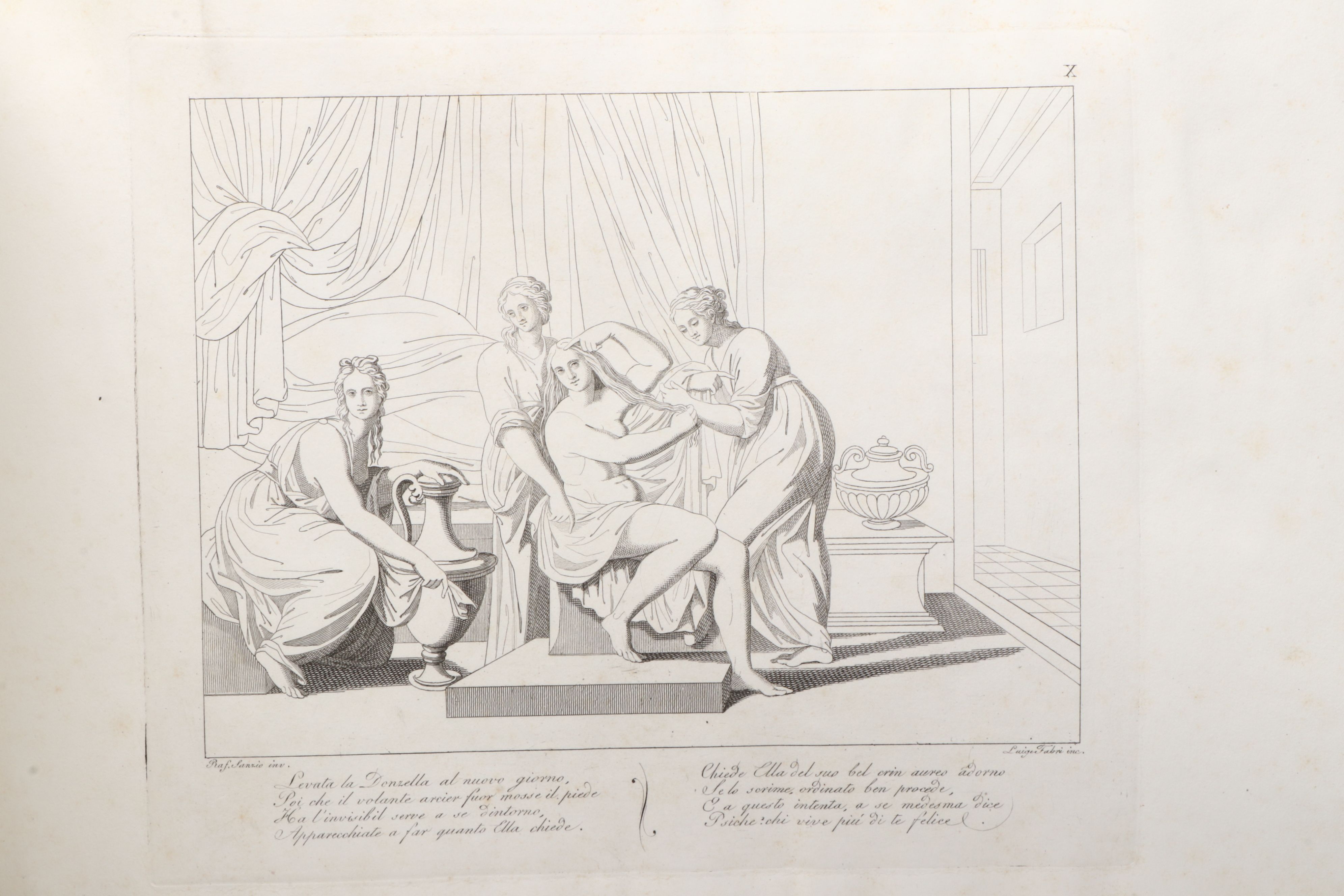 Luigi Fabri Etchings After Raphael "La favola di Amore e Psiche," 1811