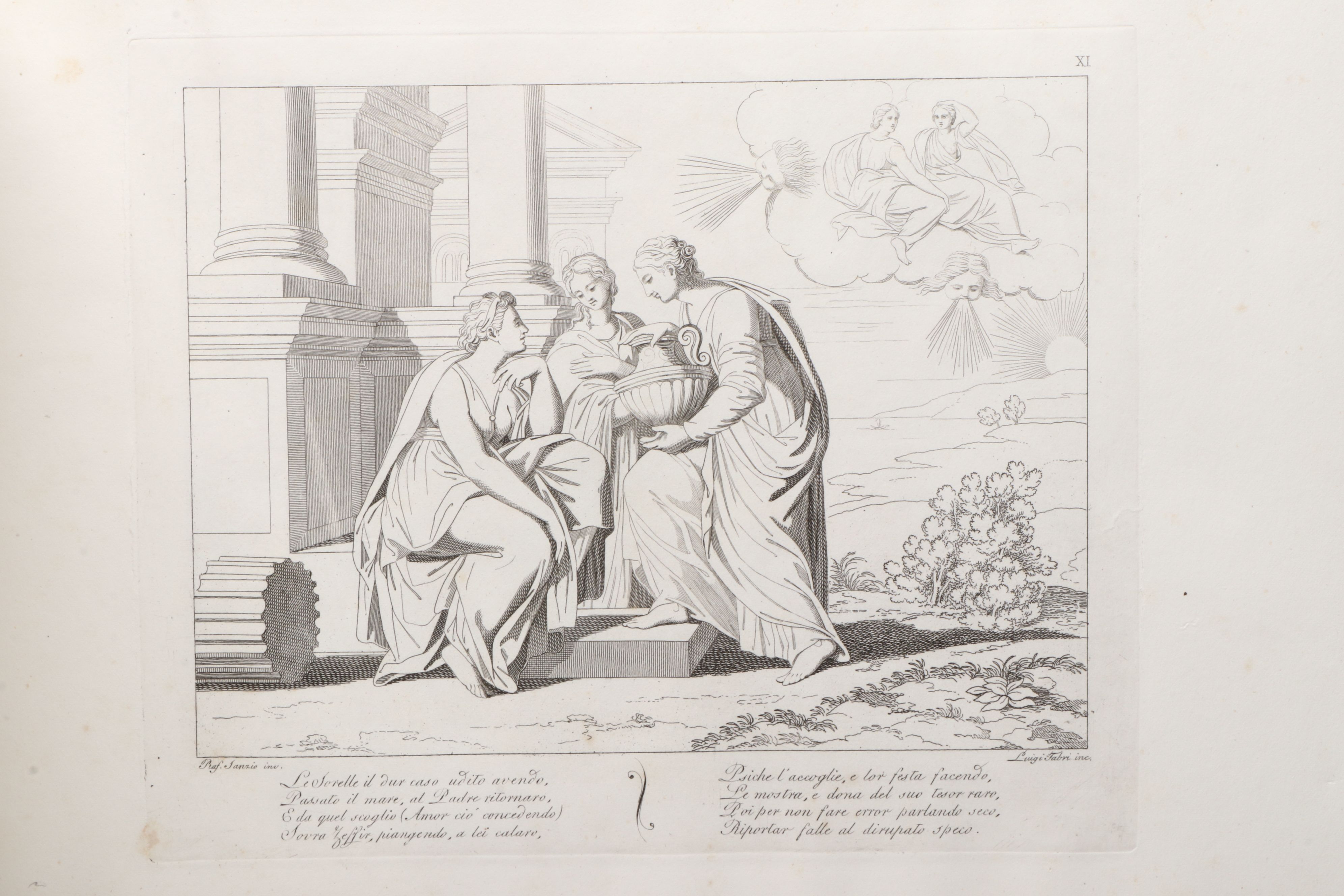 Luigi Fabri Etchings After Raphael "La favola di Amore e Psiche," 1811