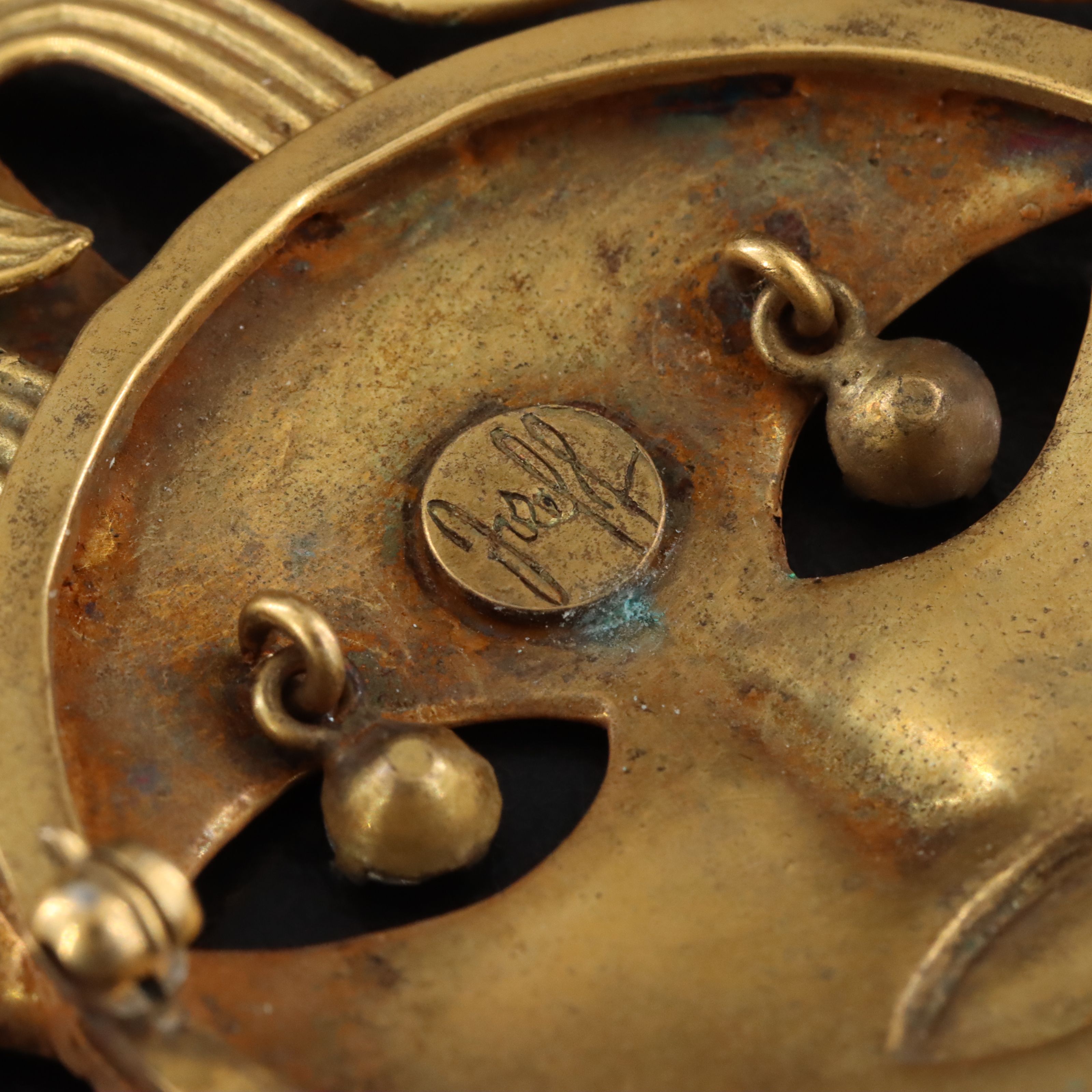 Joseff of Hollywood "Sungod" Rhinestone Brooch, 1970s