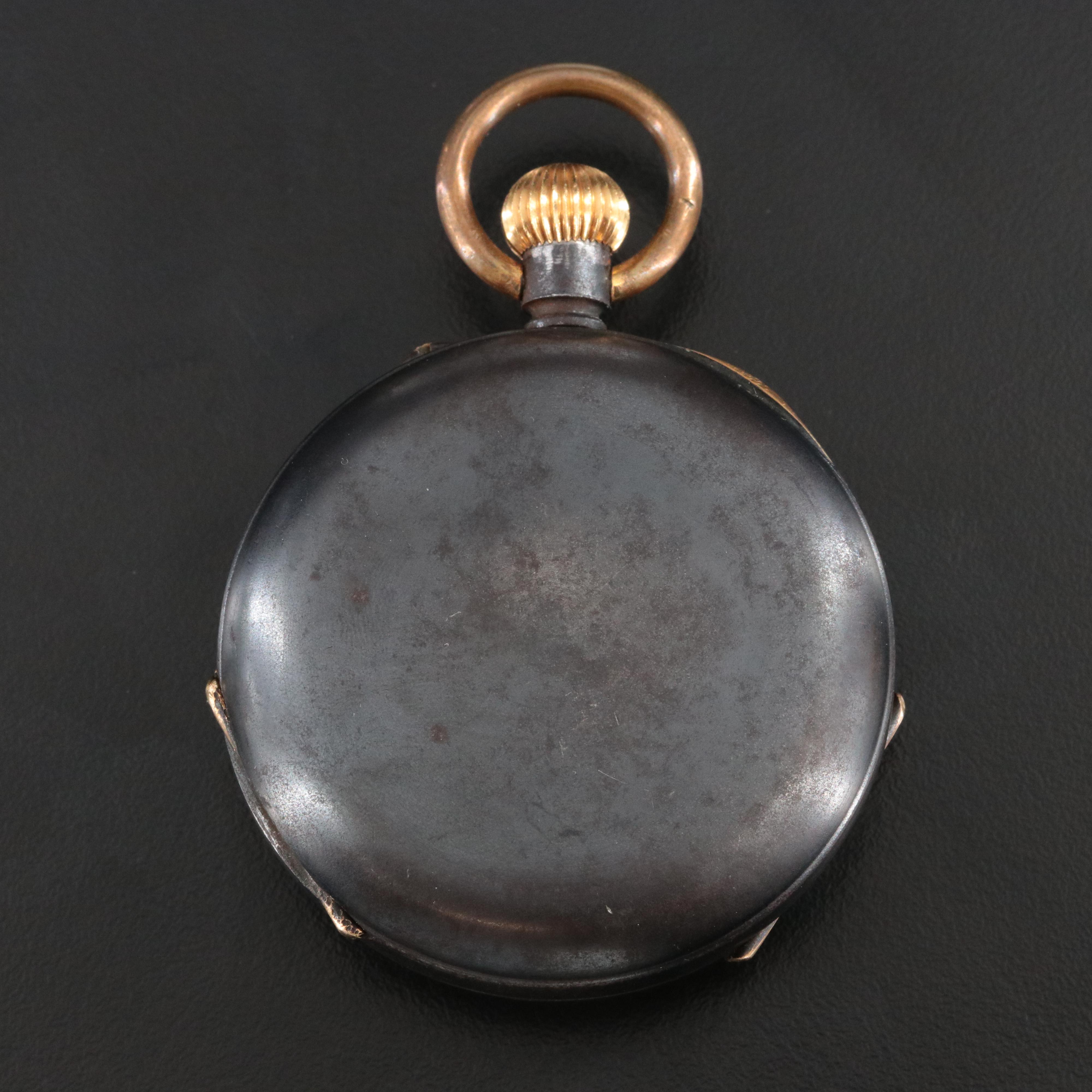 Pin Set and Key Wind Pocket Watch with Power Reserve