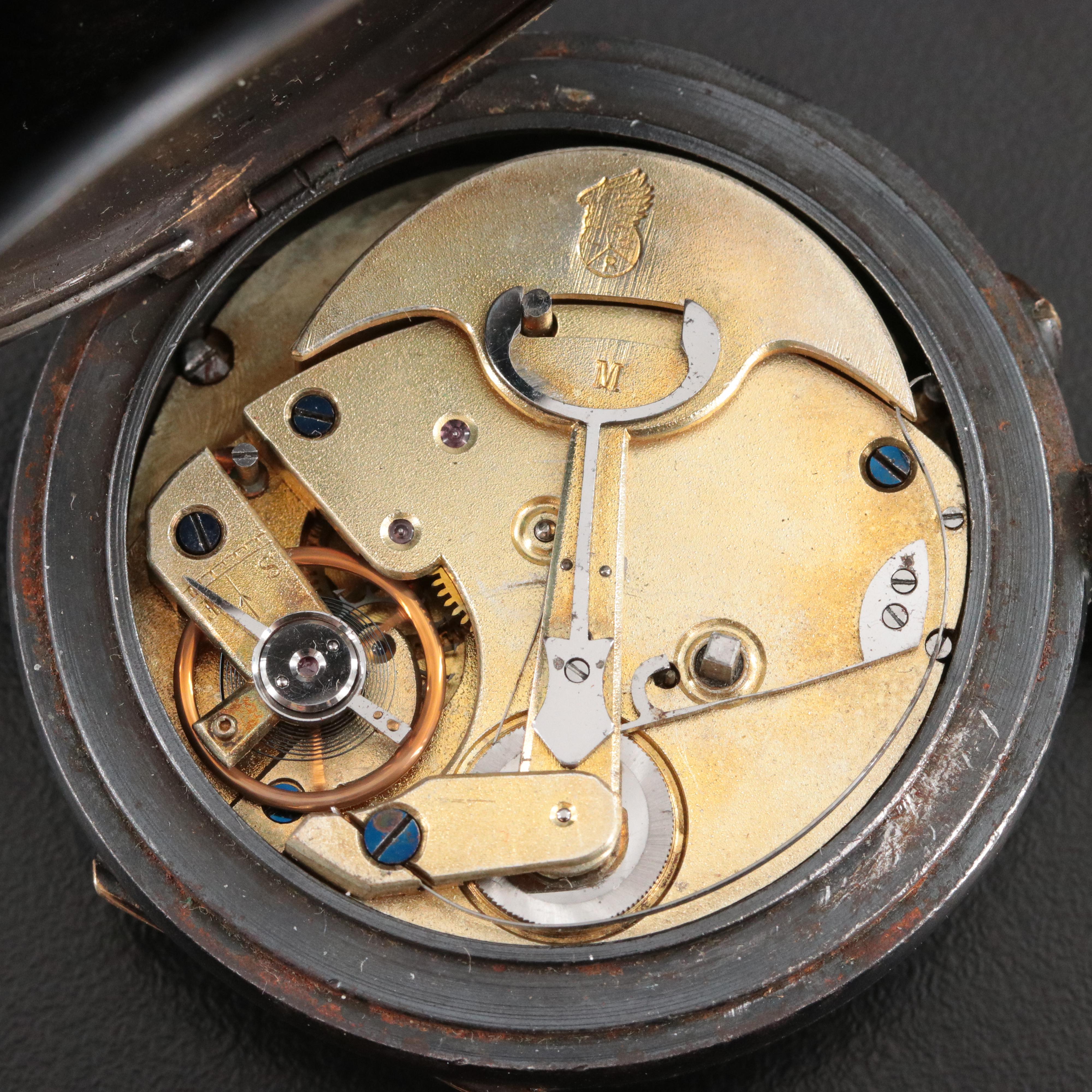 Pin Set and Key Wind Pocket Watch with Power Reserve