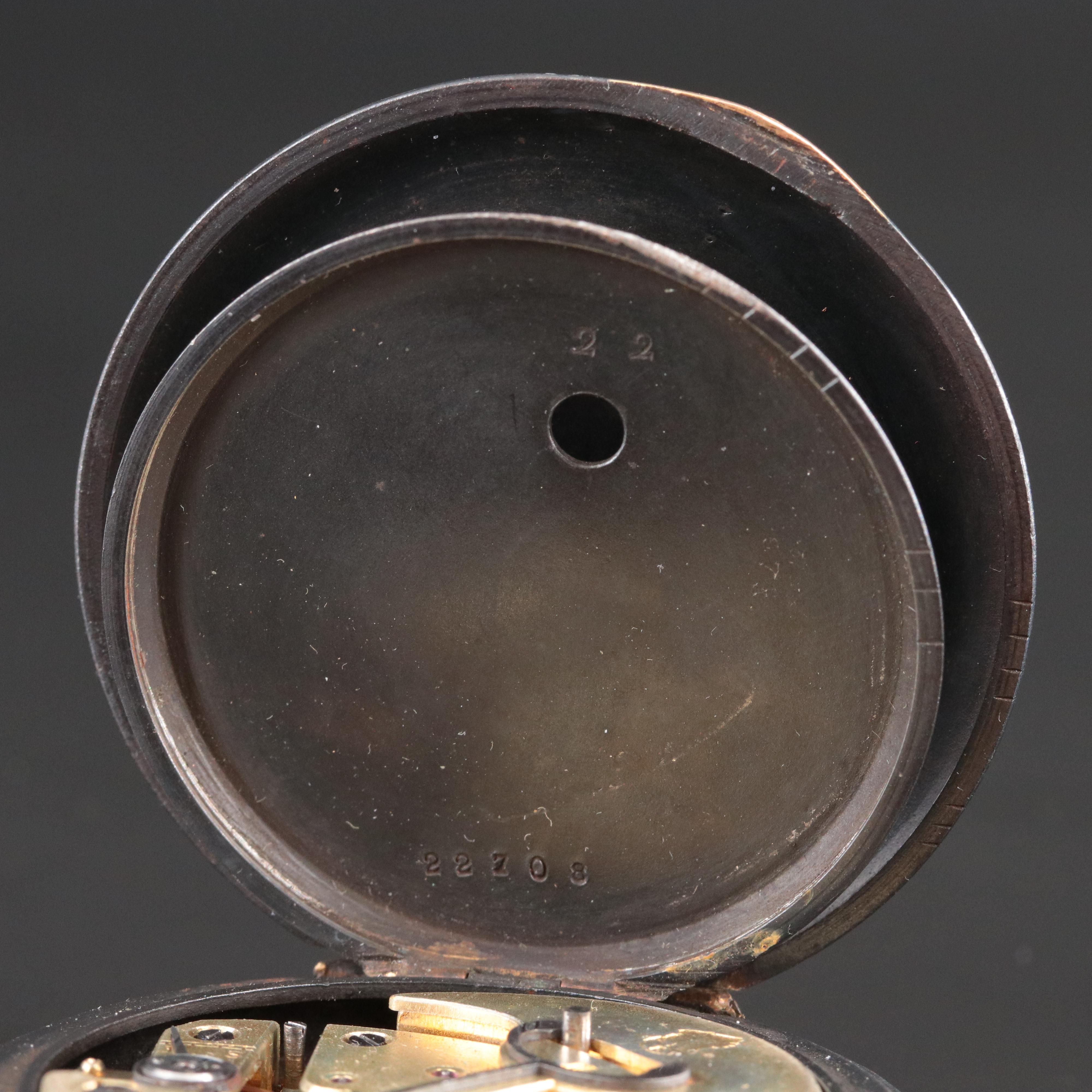 Pin Set and Key Wind Pocket Watch with Power Reserve