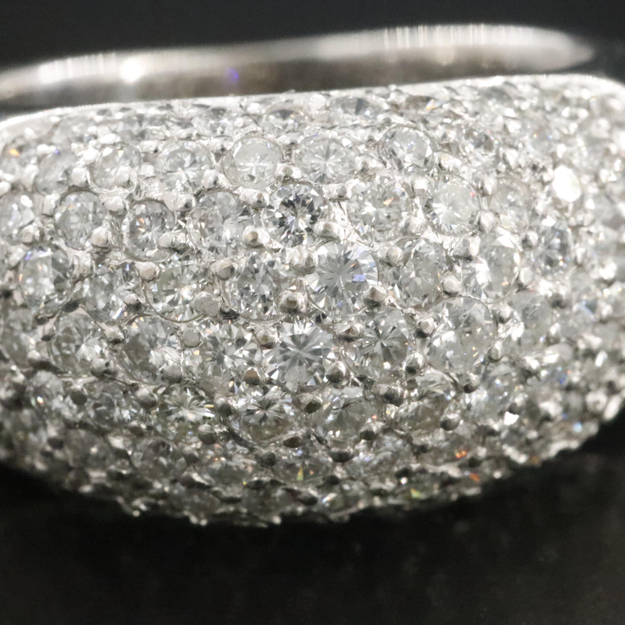 18K 2.02 CTW Pavé Diamond Dome Ring