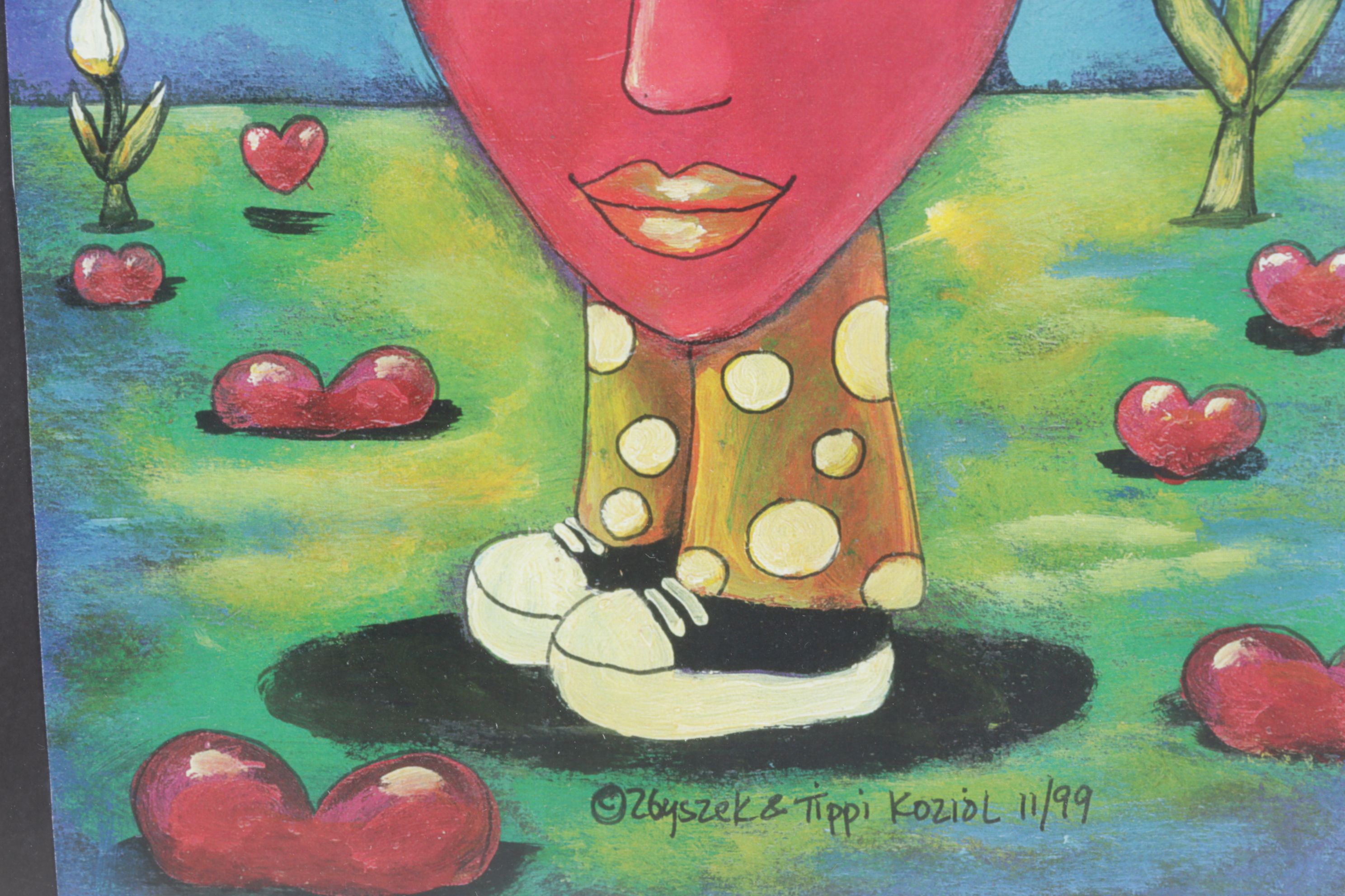 Offset Lithograph After Zbyszek and Tippi Koziol "Walking Heart", 1999