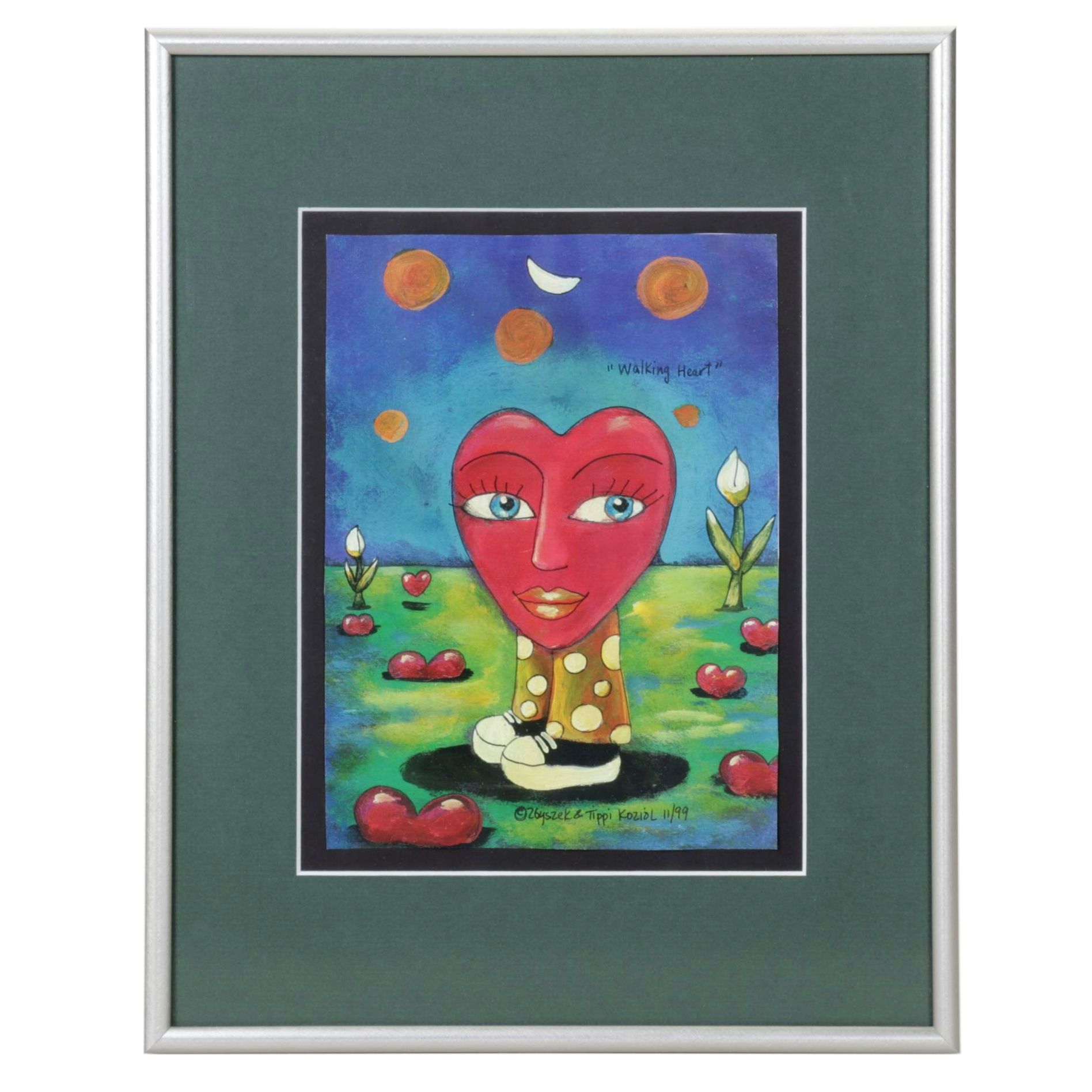 Offset Lithograph After Zbyszek and Tippi Koziol "Walking Heart", 1999