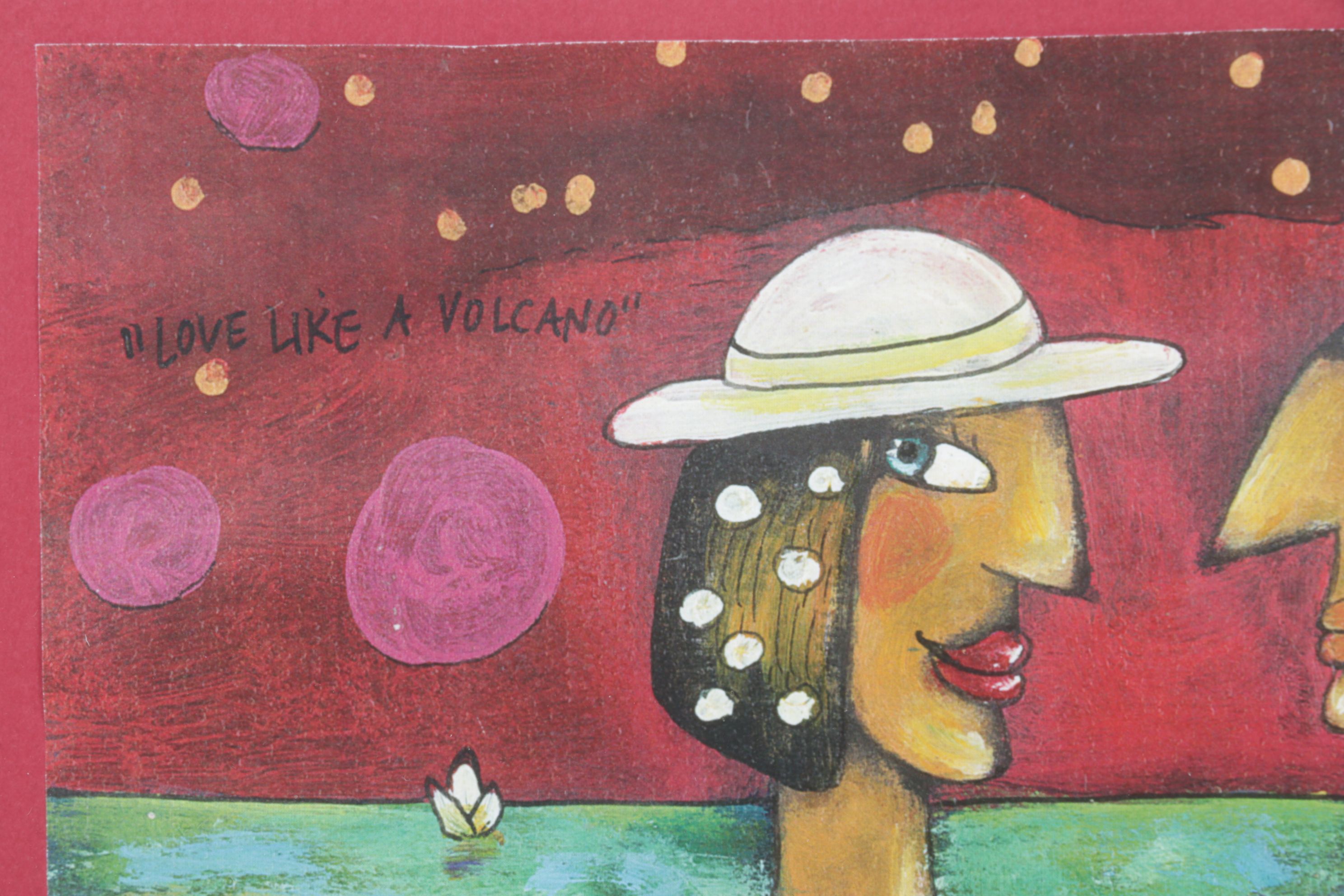 Offset Lithograph After Zbyszek and Tippi Koziol "Love Like a Volcano", 1999