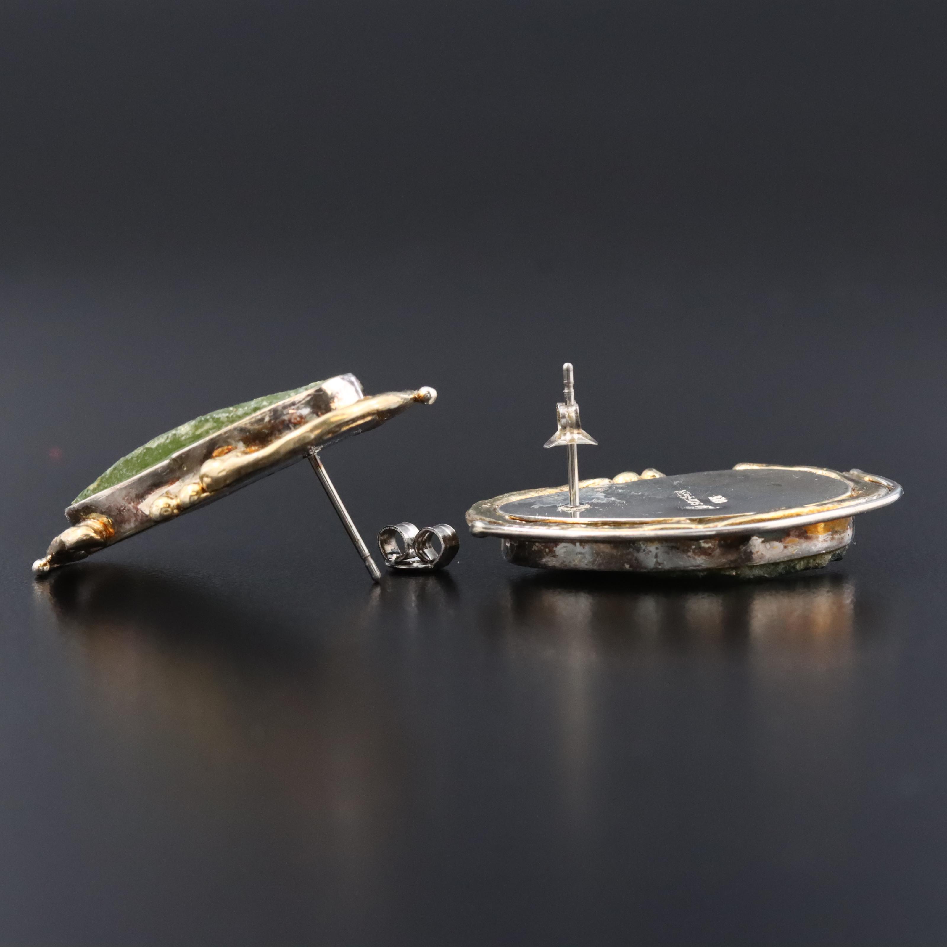 Avi Soffer Sterling Roman Glass Earrings