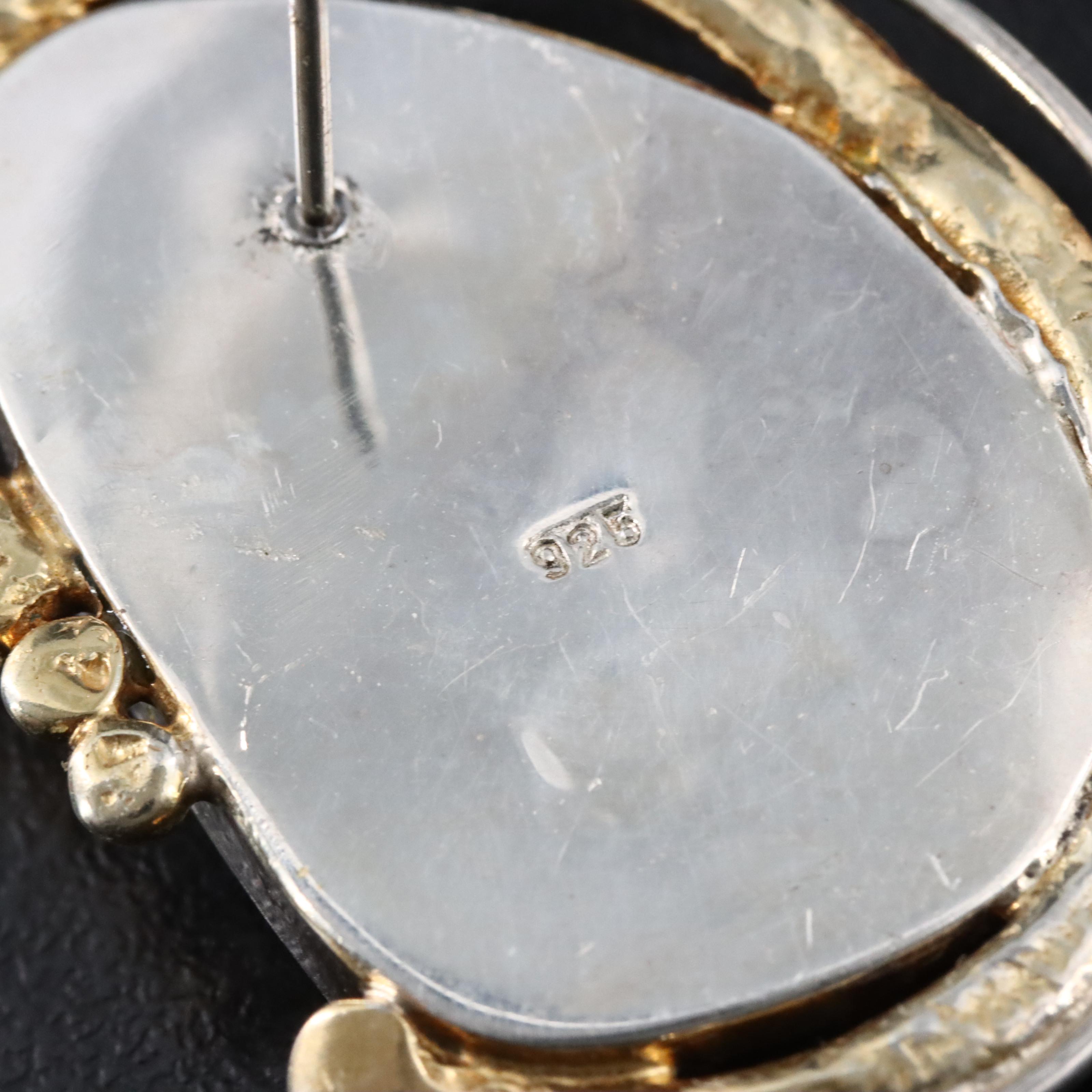 Avi Soffer Sterling Roman Glass Earrings