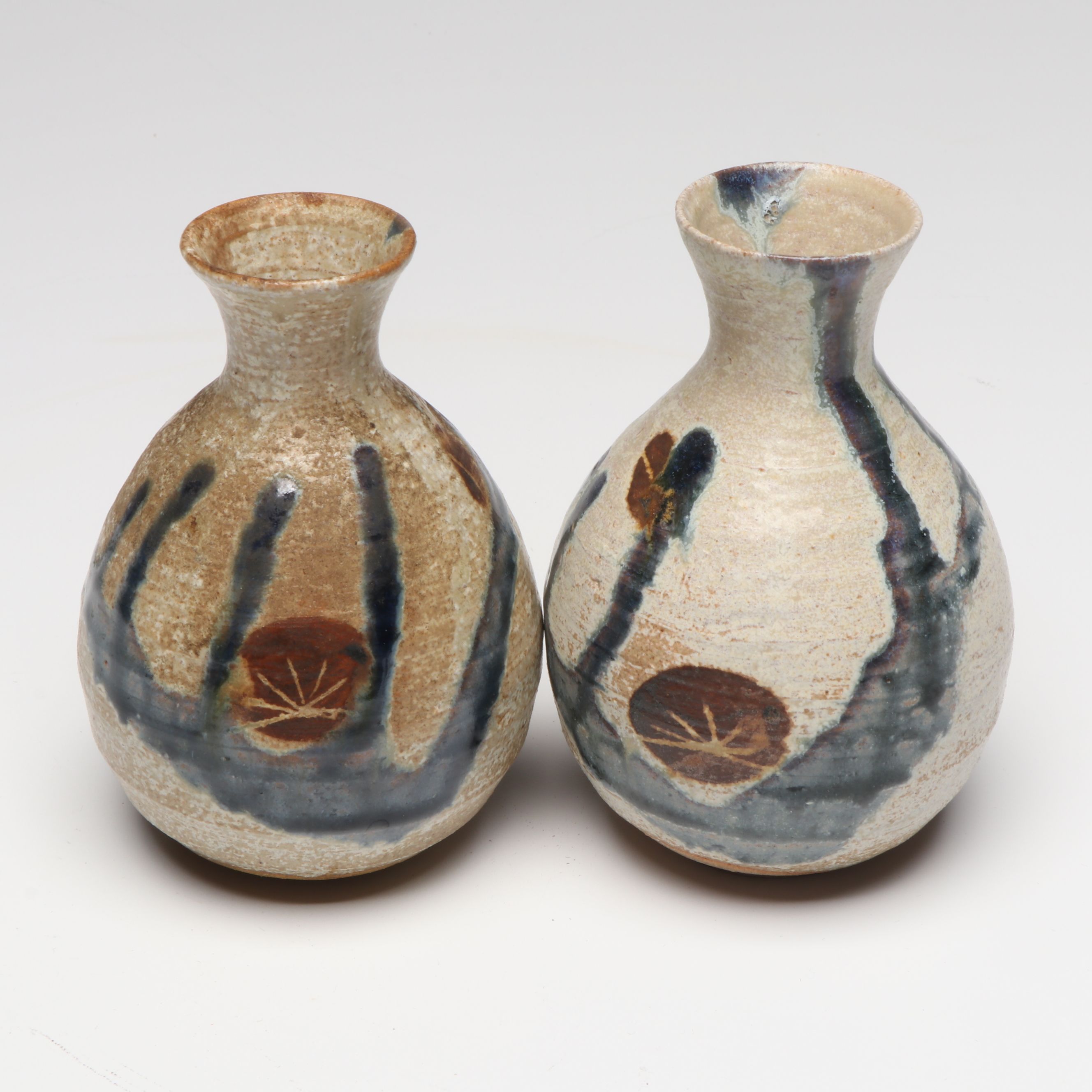 Blown Glass Scavo Jug and Bowl with Art Pottery Vases and Chinese Carving