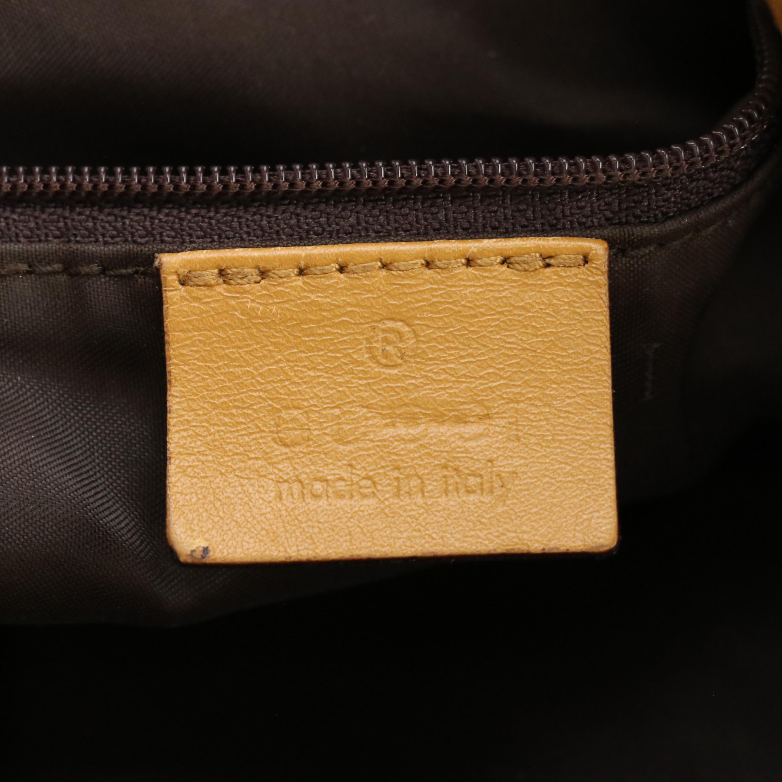 Gucci Bamboo GG Jacquard Canvas and Leather Two-Way Bag with Web Strap