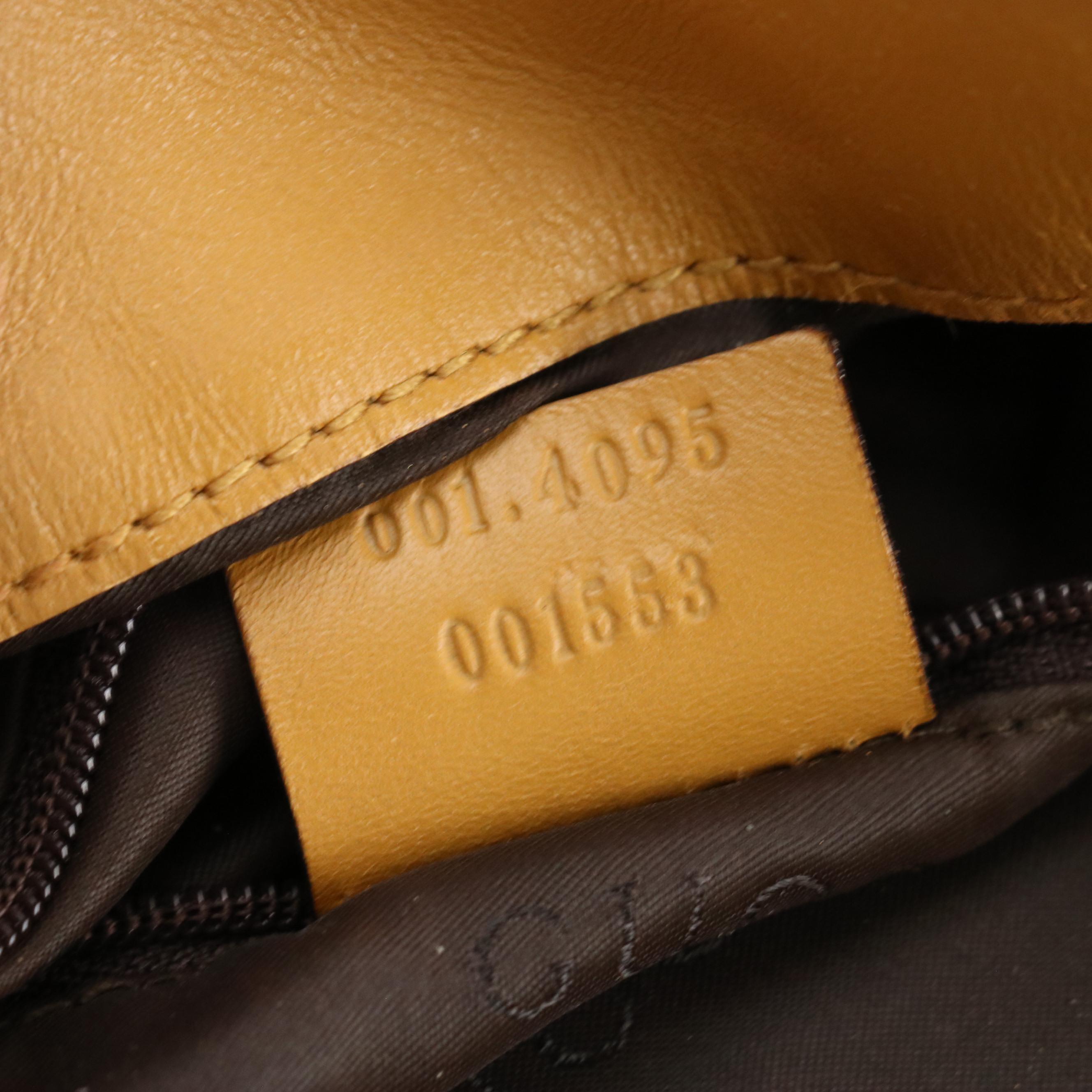 Gucci Bamboo GG Jacquard Canvas and Leather Two-Way Bag with Web Strap