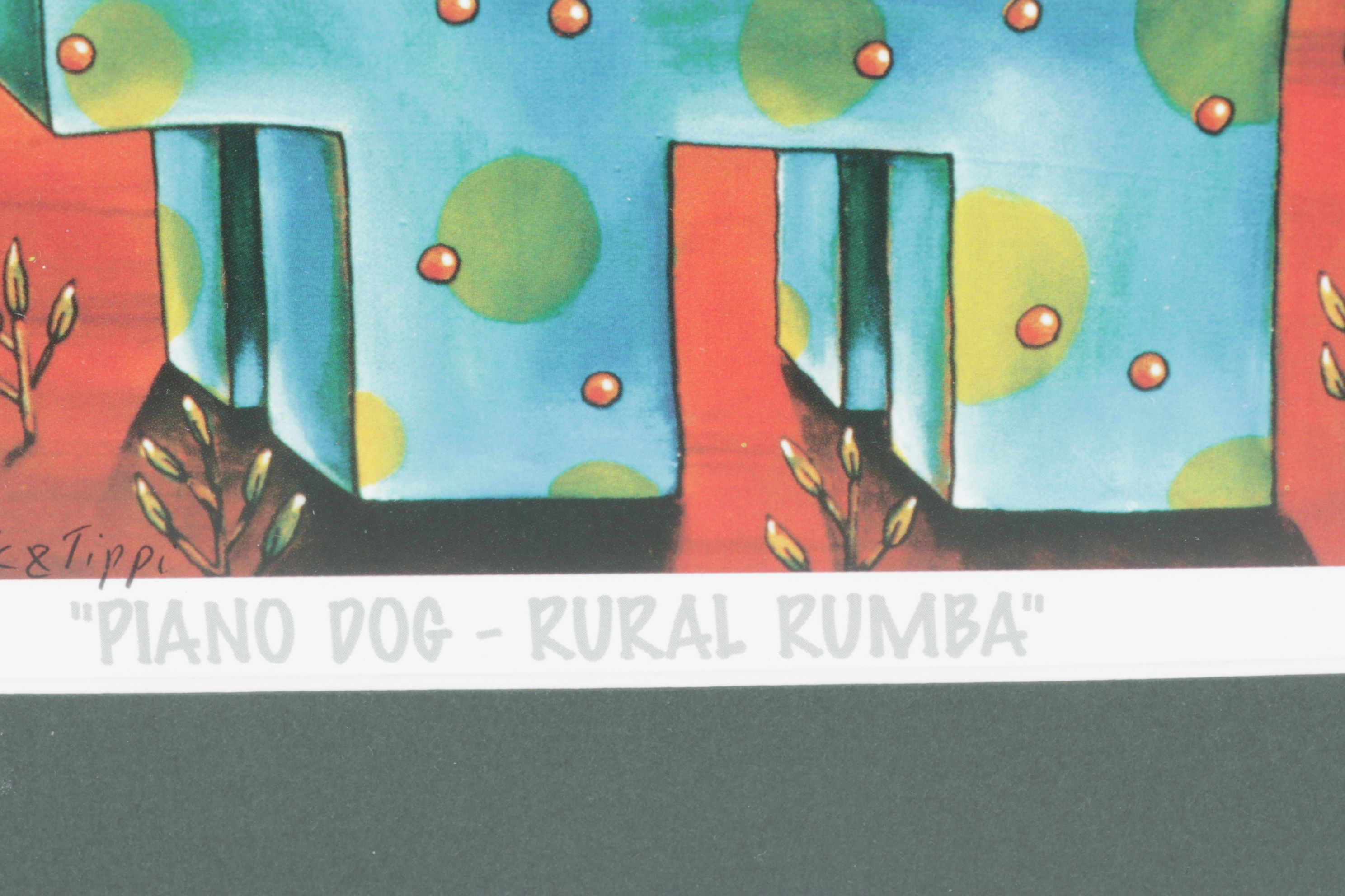 Offset Lithograph After Zbyszek & Tippi Koziol "Piano Dog - Rural Rumba"